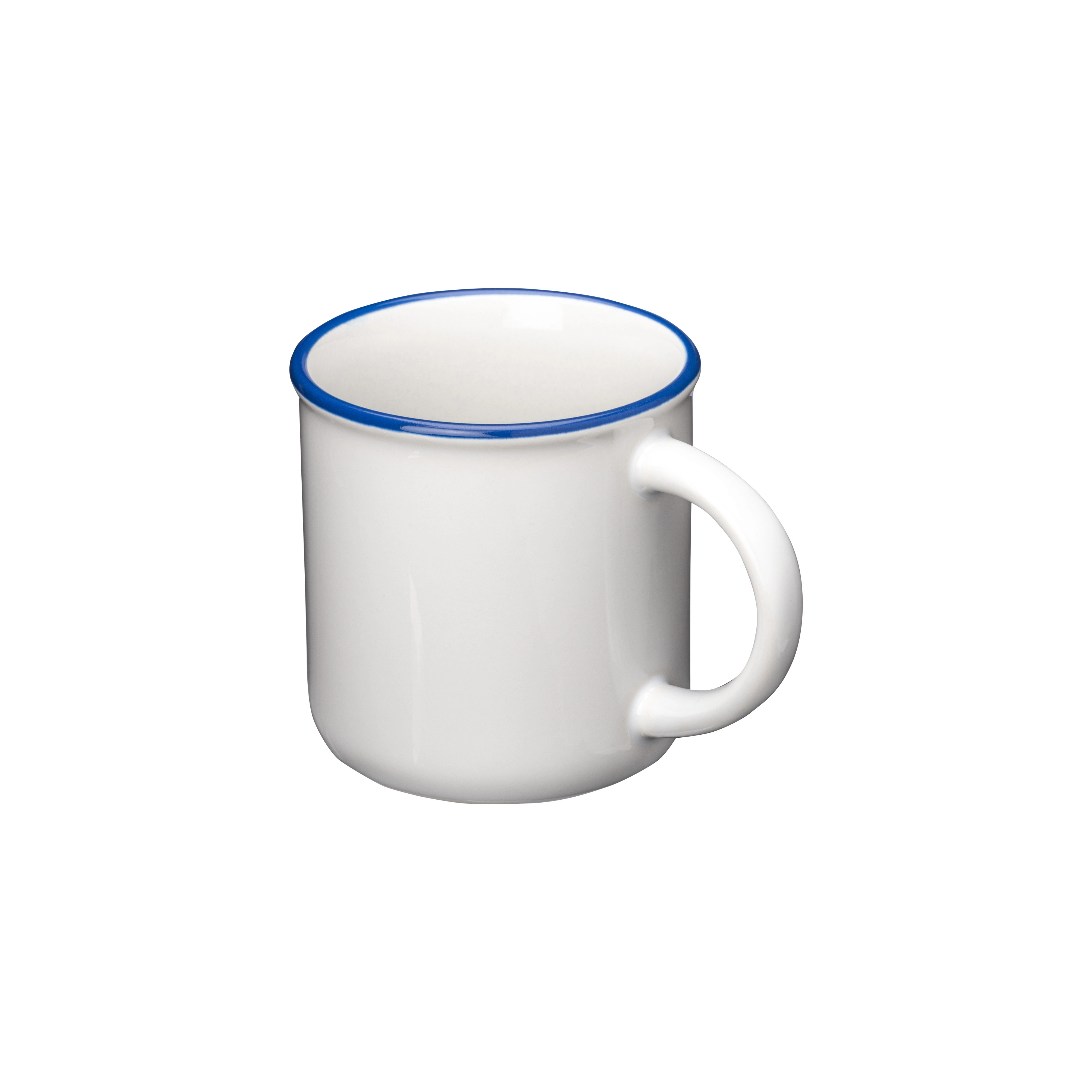 Immagine Tazza vintage in ceramica da 240 ml con rivestimento per sublimazione. e bordo colorato