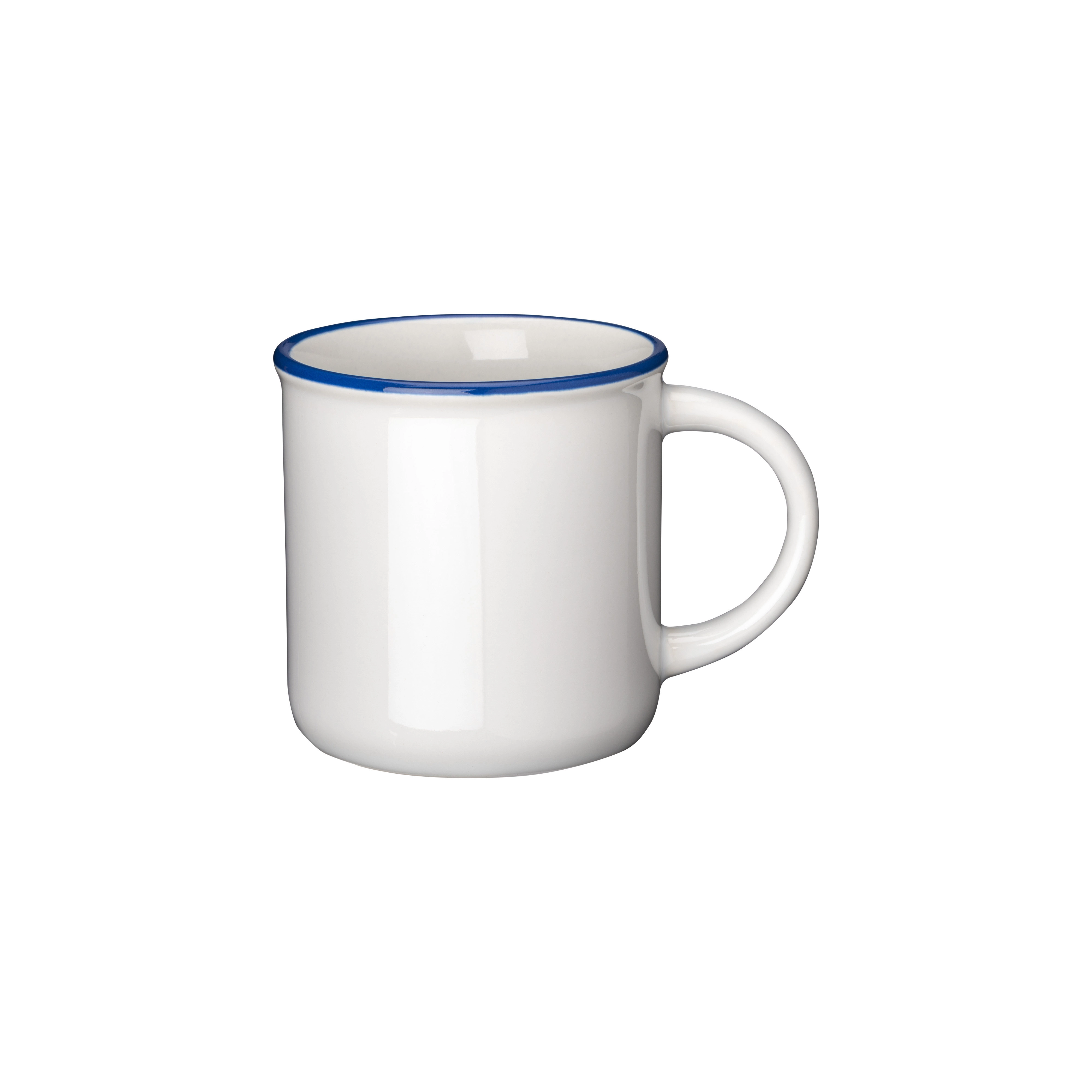 Immagine Tazza vintage in ceramica da 240 ml con rivestimento per sublimazione. e bordo colorato