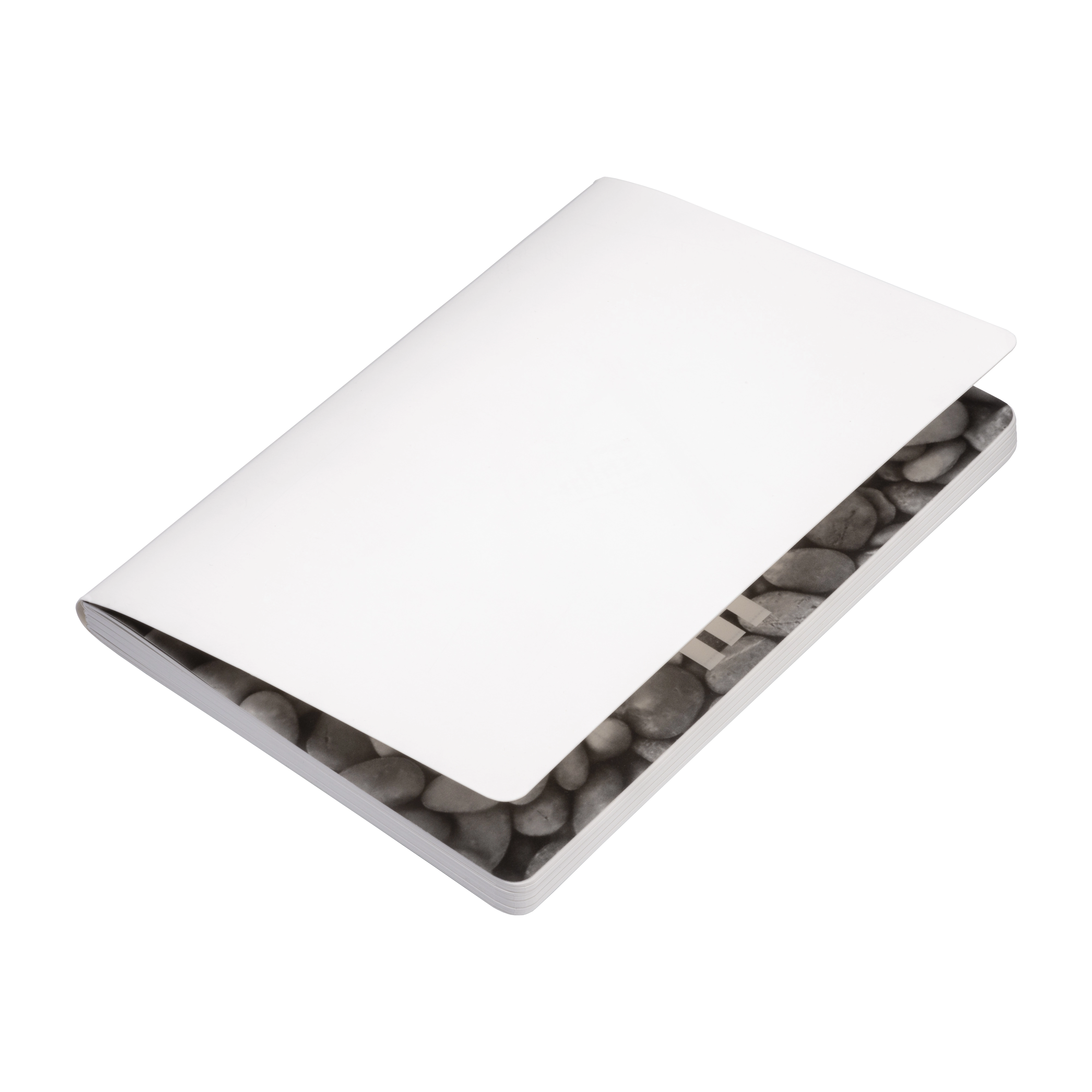 Immagine Quaderno in carta di pietra, fogli bianchi a righe, 64 pag., 14,5x21 cm