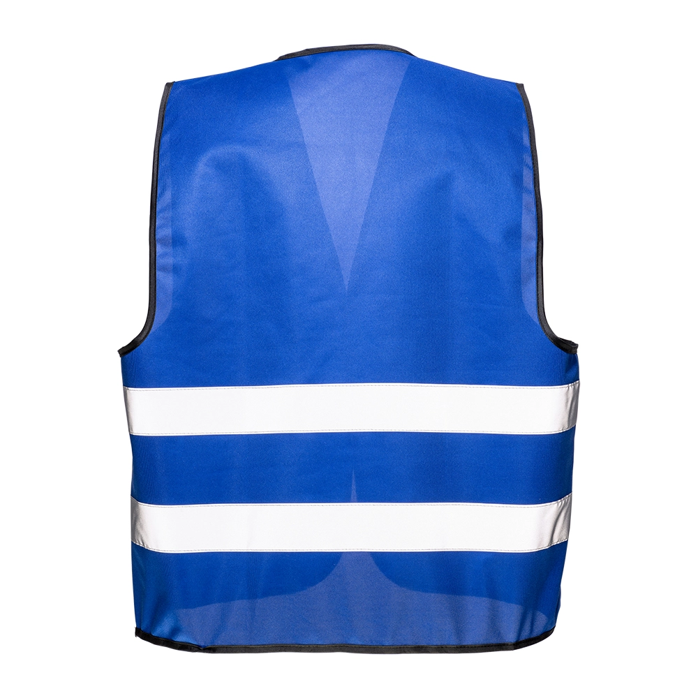 Immagine Gilet promozionale in poliestere con nastro riflettente e chiusura con velcro