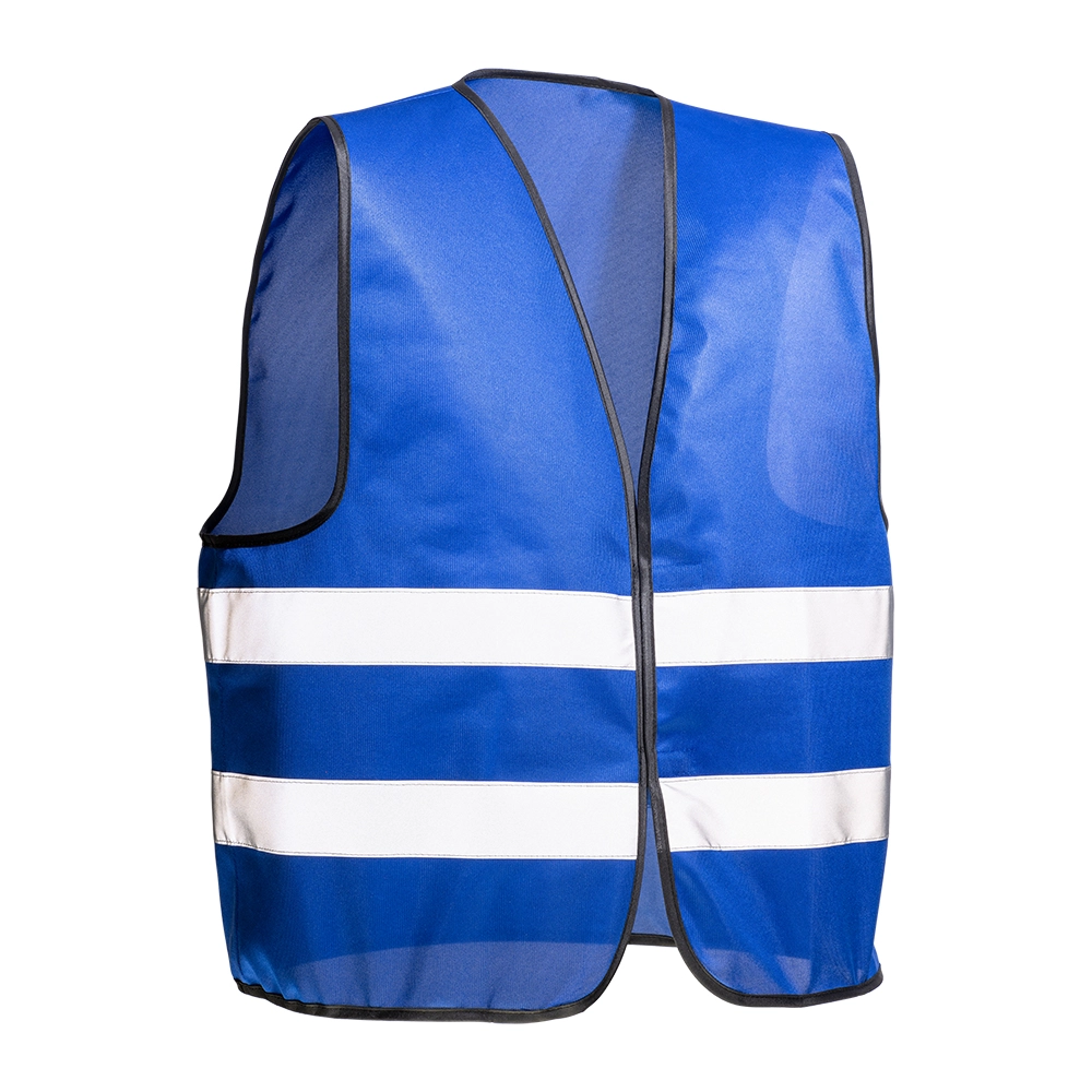 Immagine Gilet promozionale in poliestere con nastro riflettente e chiusura con velcro