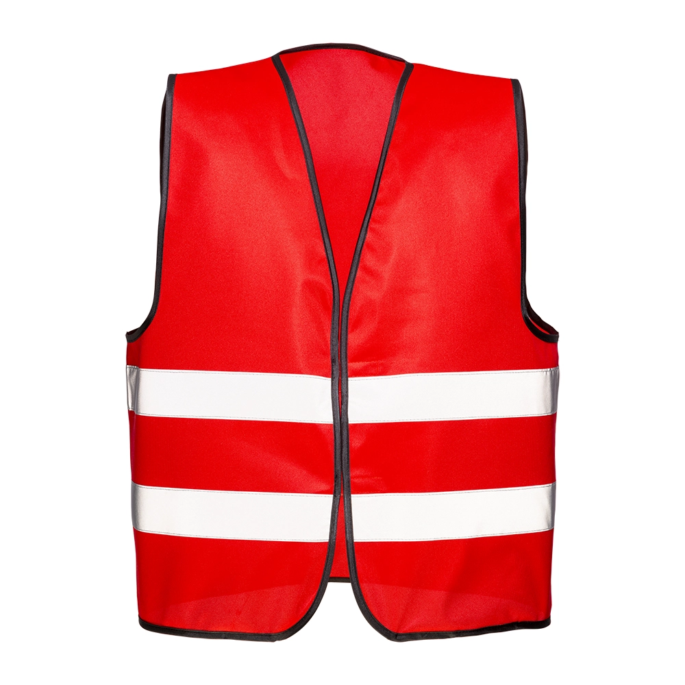 Immagine Gilet promozionale in poliestere con nastro riflettente e chiusura con velcro