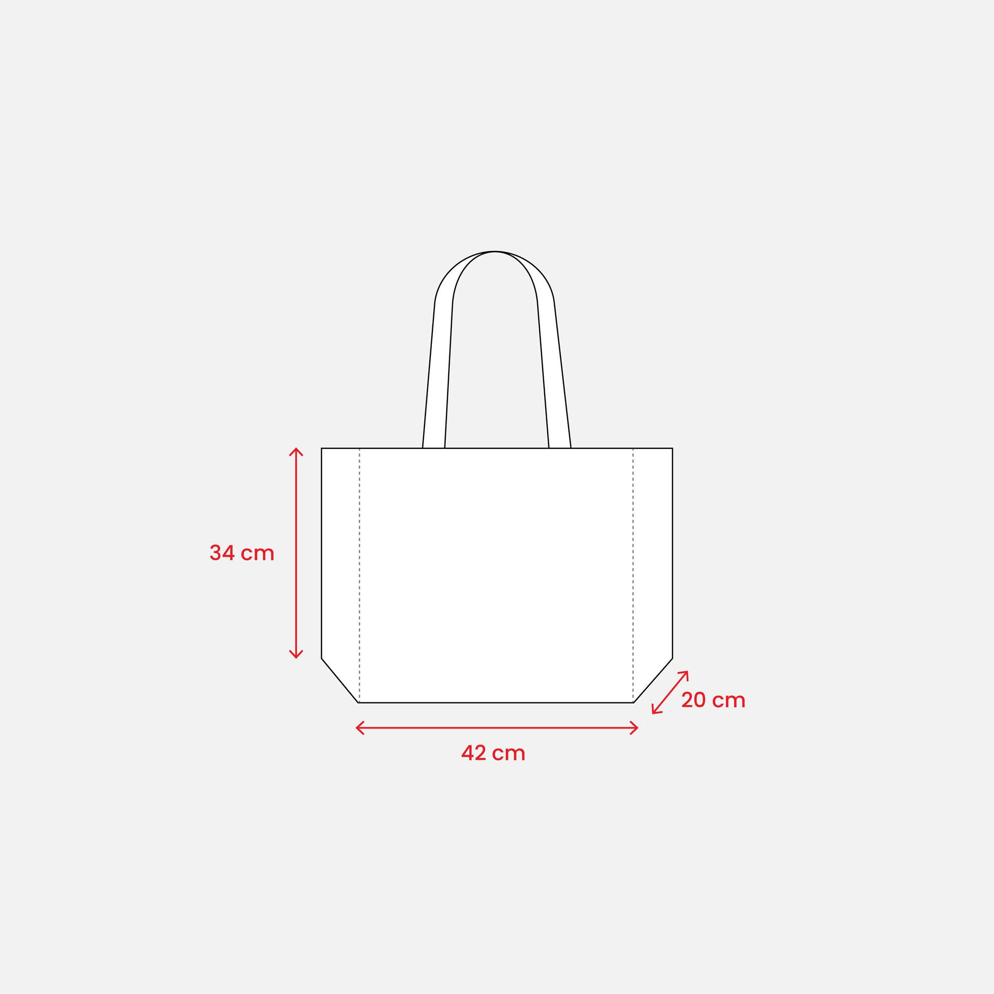 Immagine Borsa in juta, manici lunghi colorati e soffietto