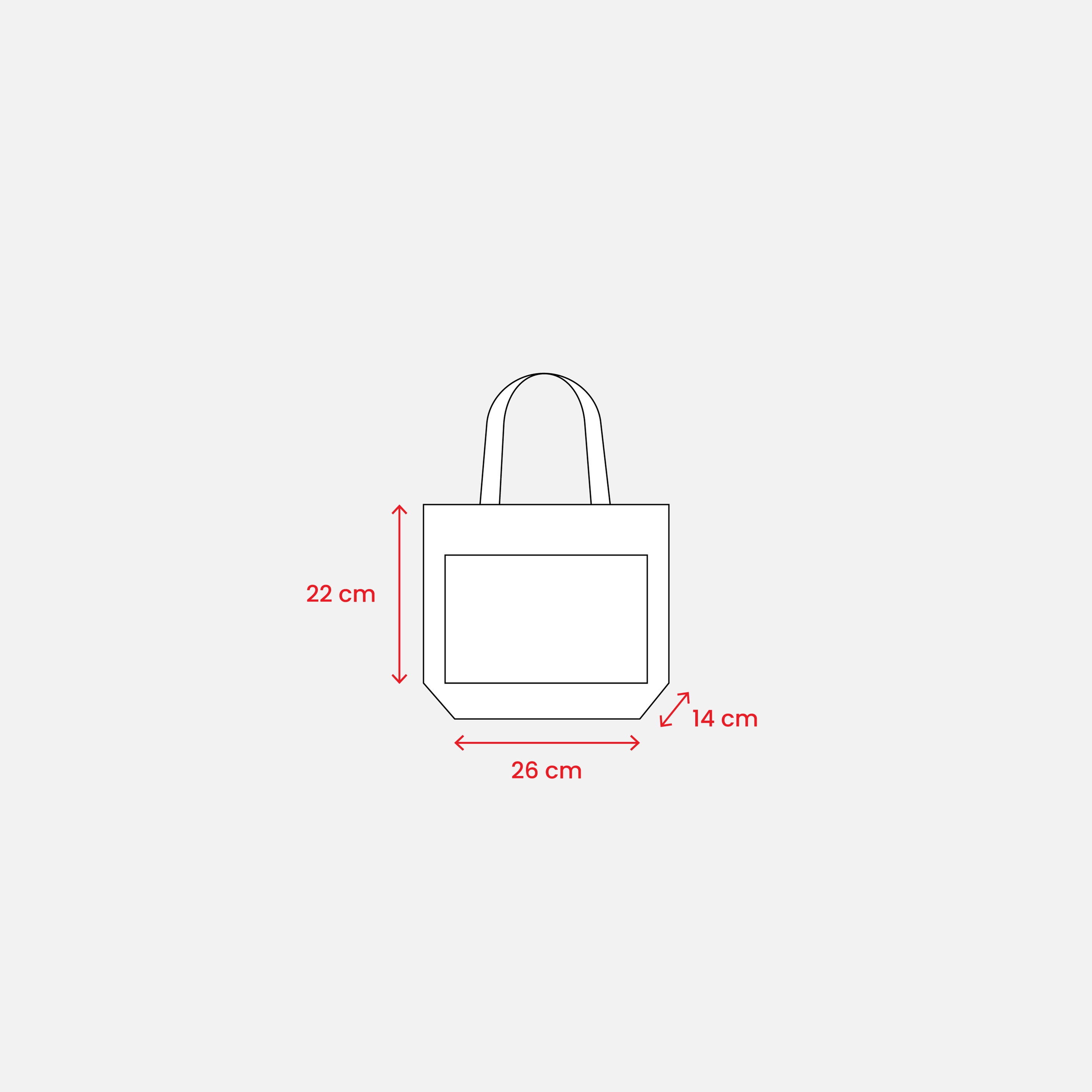 Immagine Mini borsa in juta con tasca e manici in cotone
