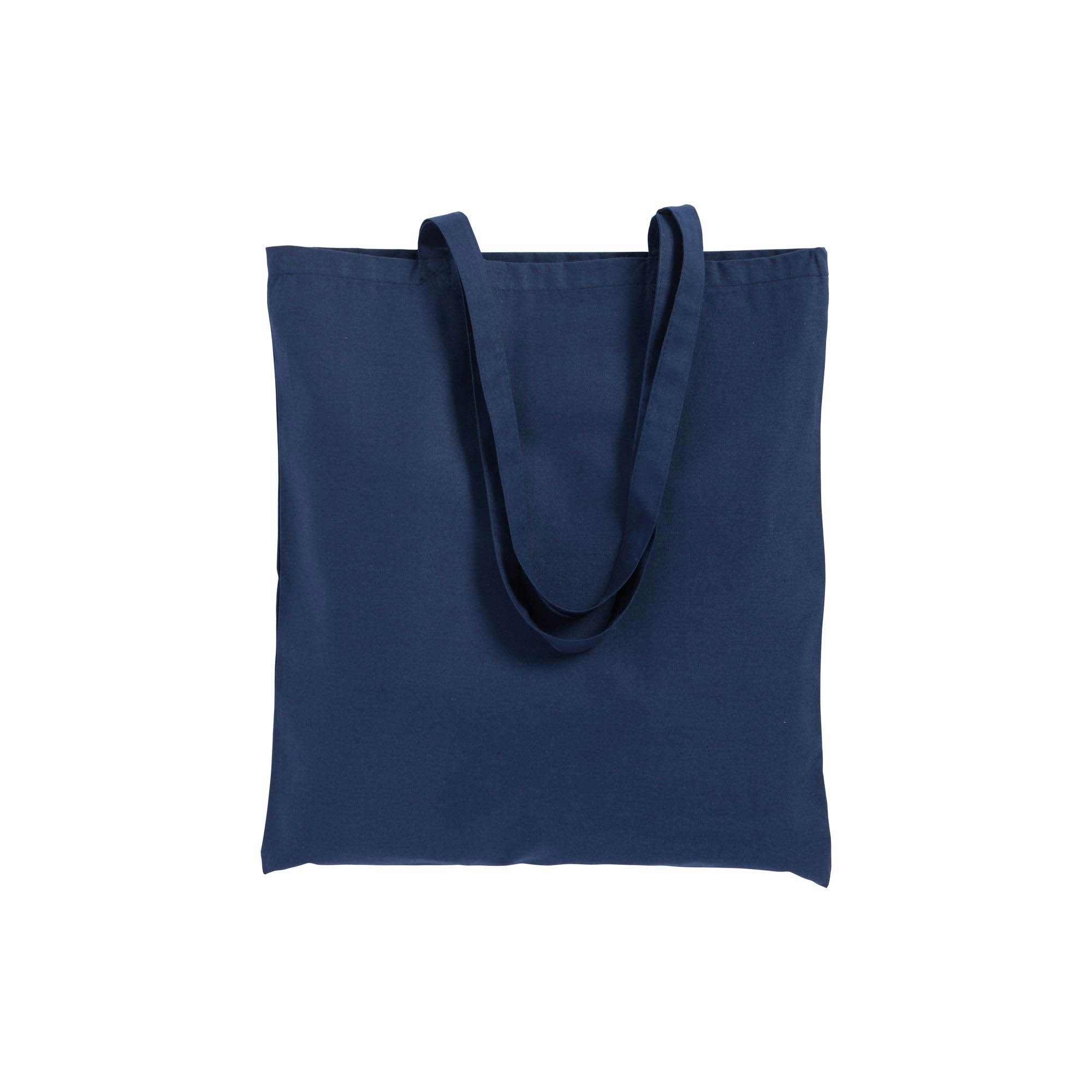 Immagine Shopper in cotone/poliestere riciclato 180 g/m2, manici lunghi e soffietto