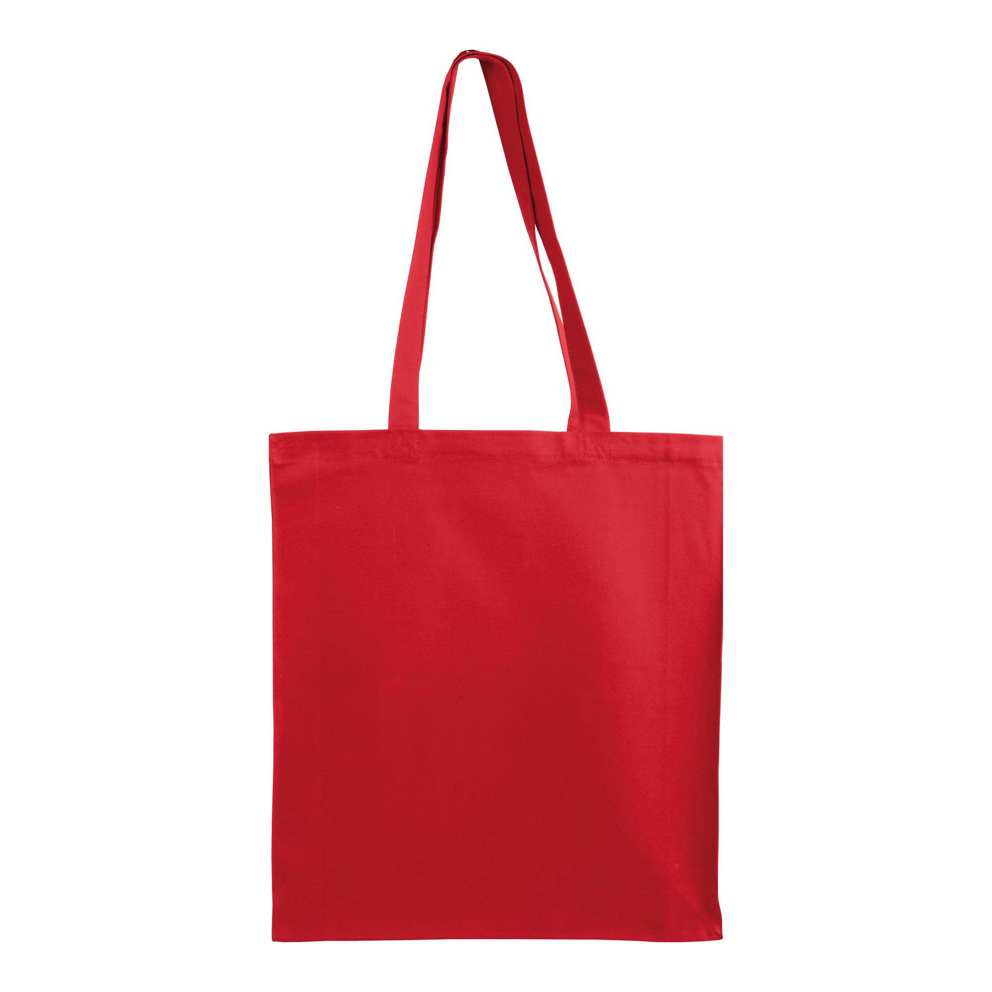 Immagine Shopper in cotone/poliestere riciclato 180 g/m2, manici lunghi e soffietto