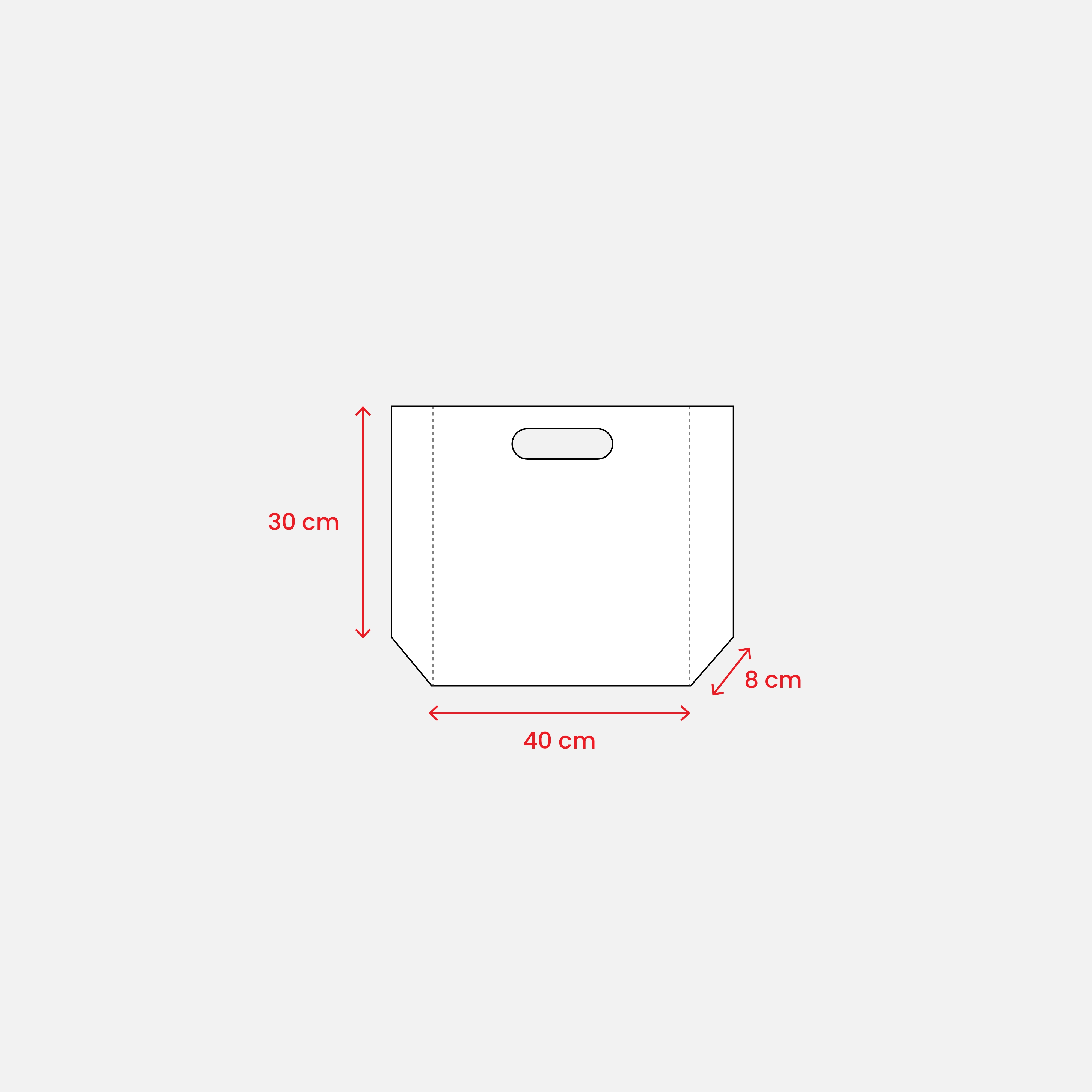 Immagine Shopper termosaldata in R-pet 80 g/ m2