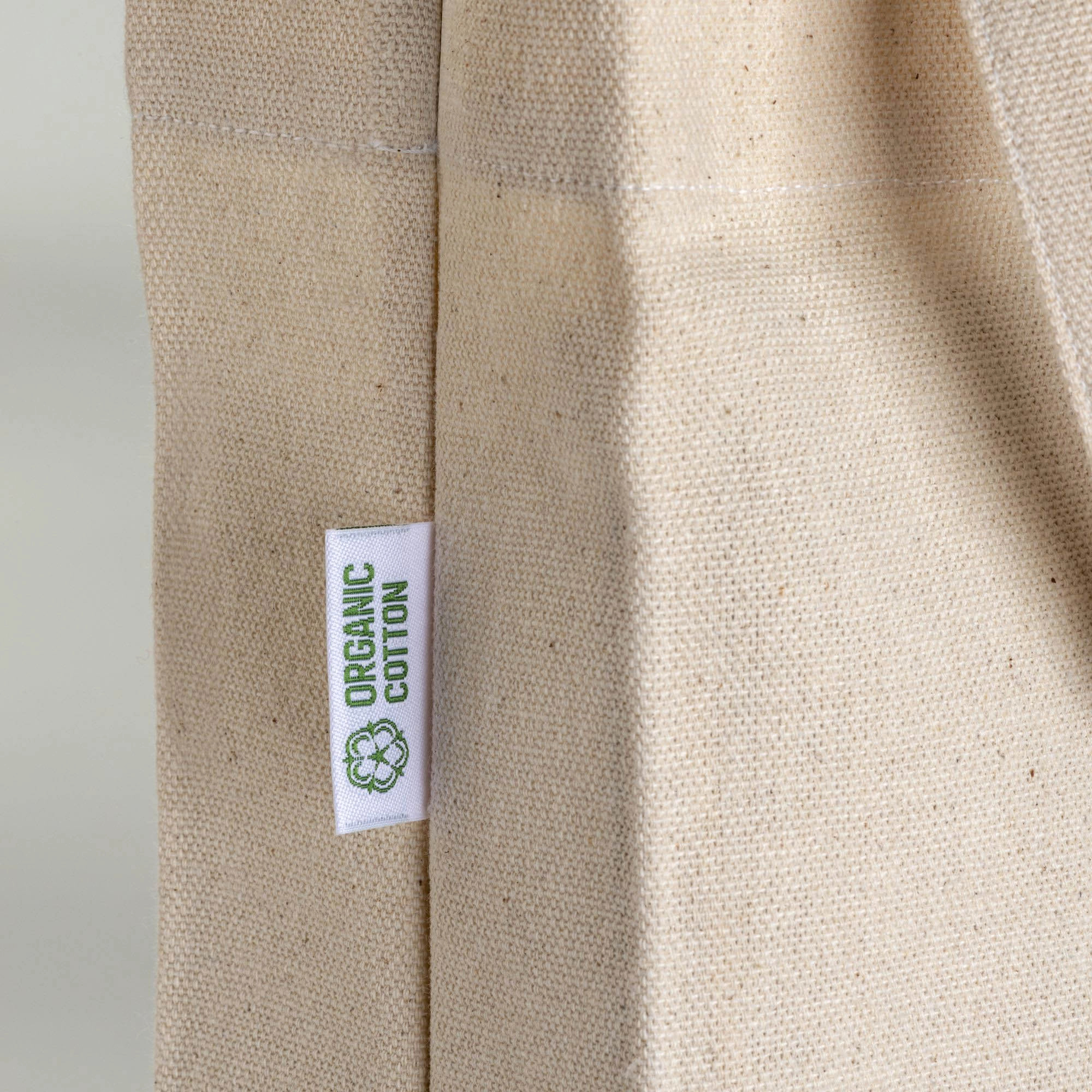 Immagine Shopper in cotone biologico 220 g/m2, manici lunghi e soffietto