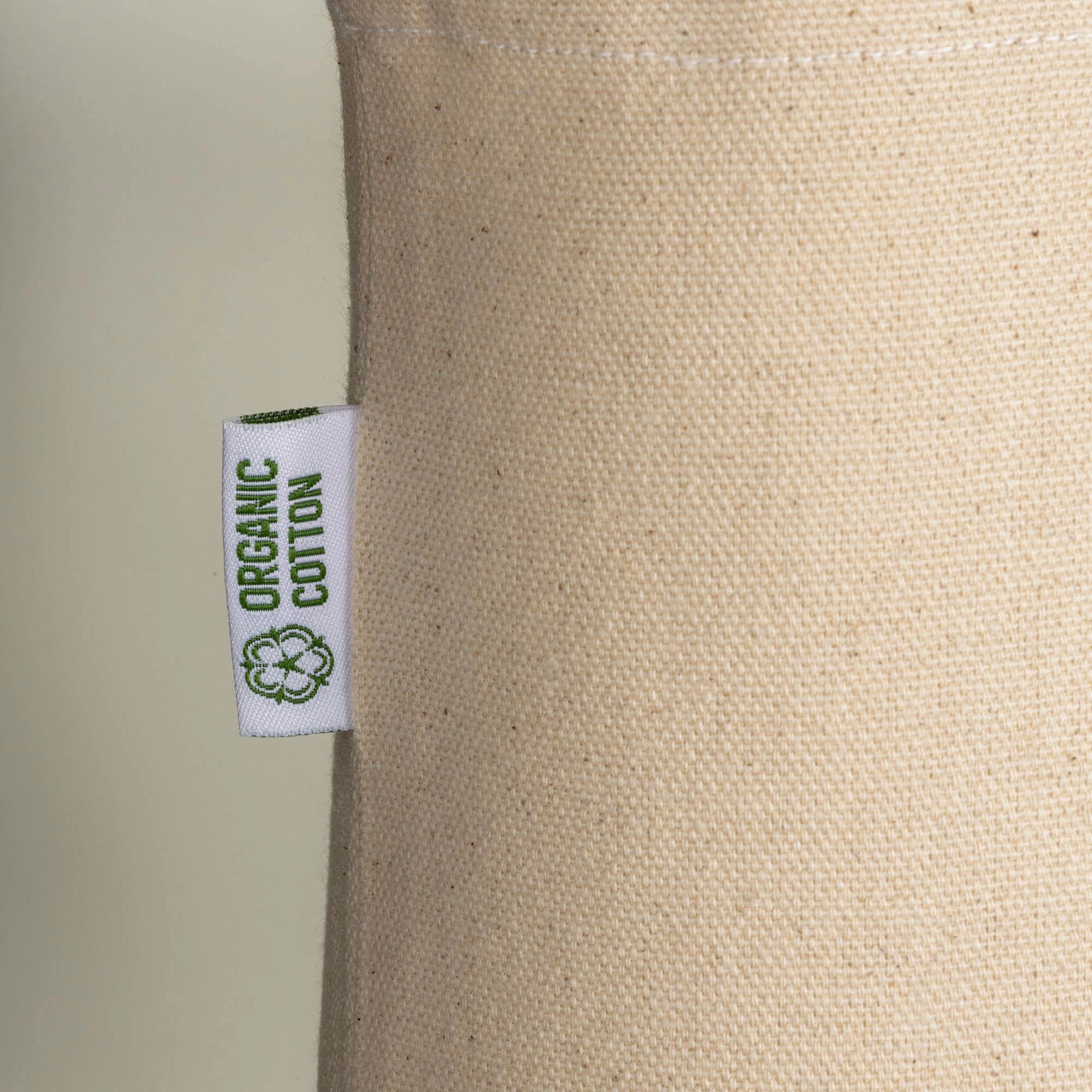 Immagine Shopper in cotone biologico 220 g/m2, con manici lunghi e soffietto alla base