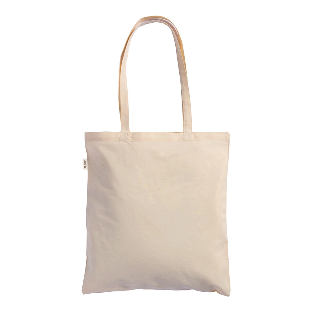Immagine Borsa shopper in cotone riciclato 120 g/m2, manici lunghi