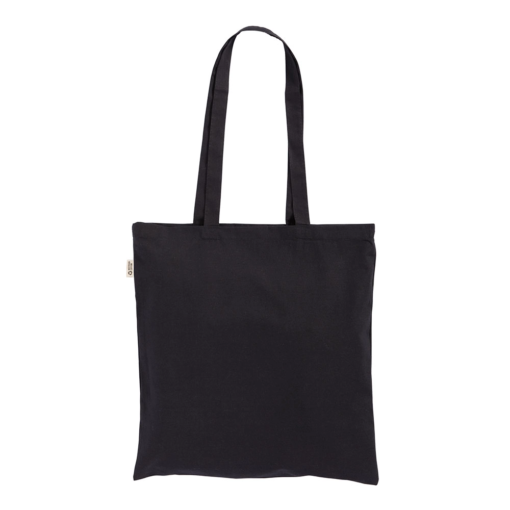 Immagine Borsa shopper in cotone riciclato 120 g/m2, manici lunghi