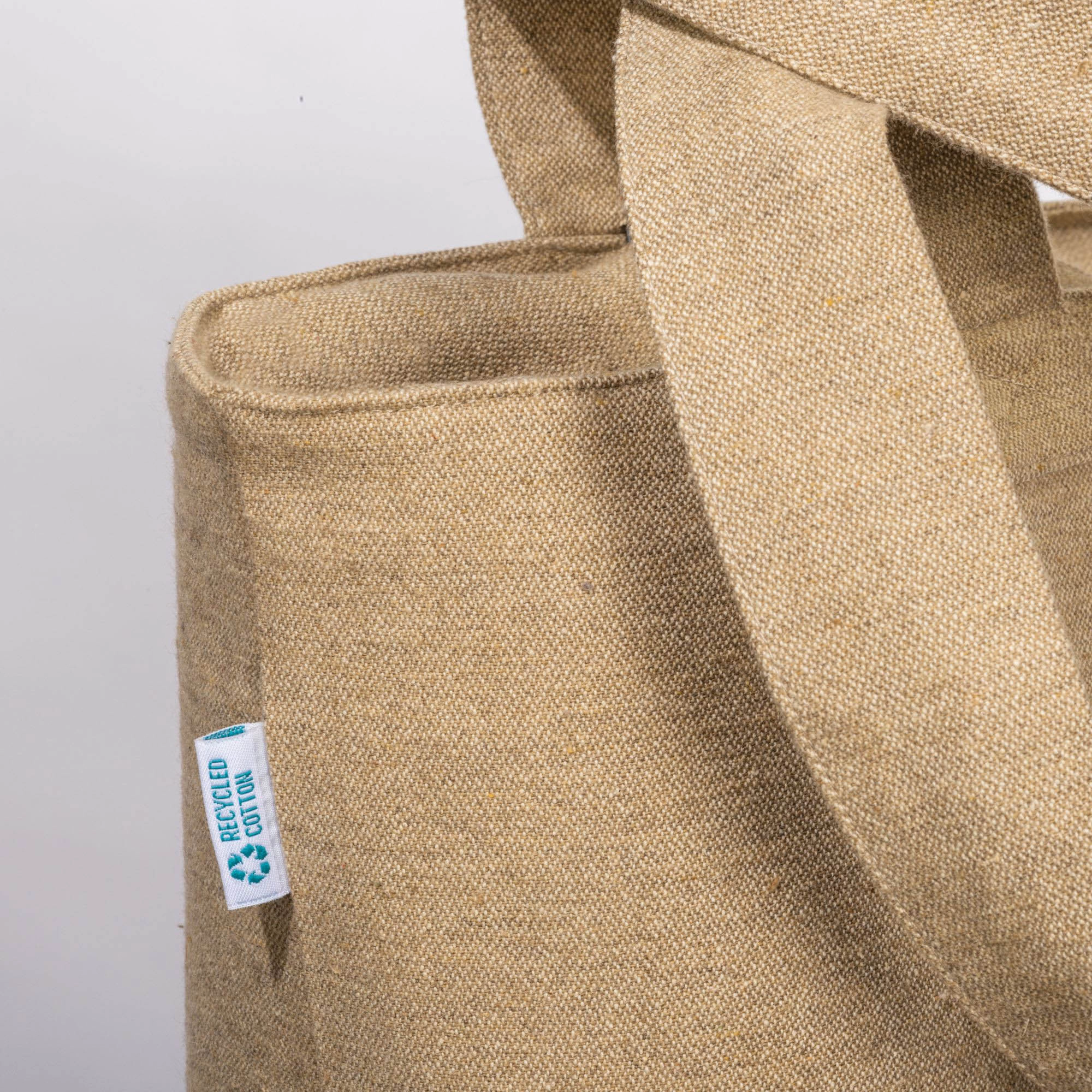 Immagine Shopper con soffietto in cotone riciclato 280 g/m2