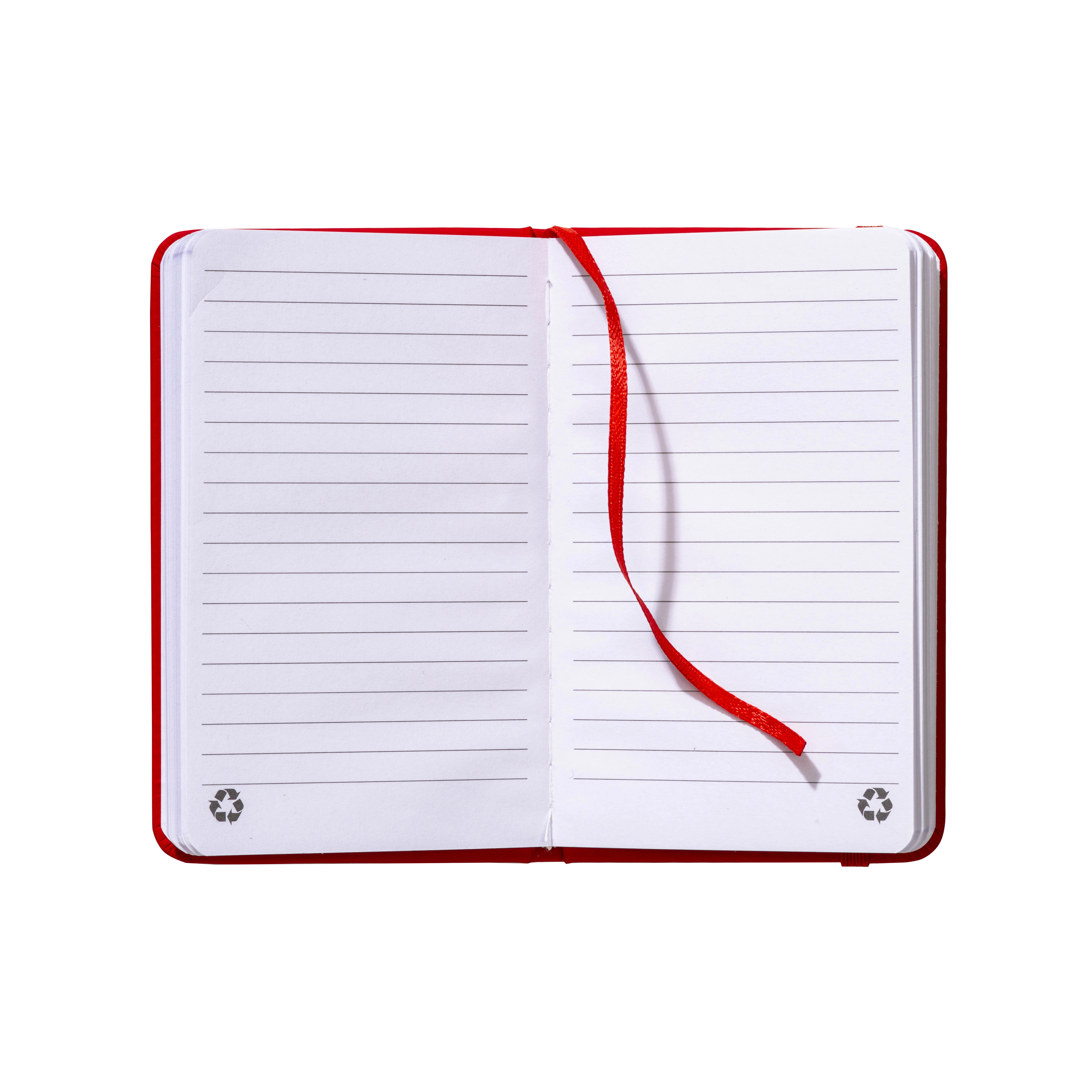 Immagine Quaderno con copertina in PU riciclato con fogli a righe (80 pag.)