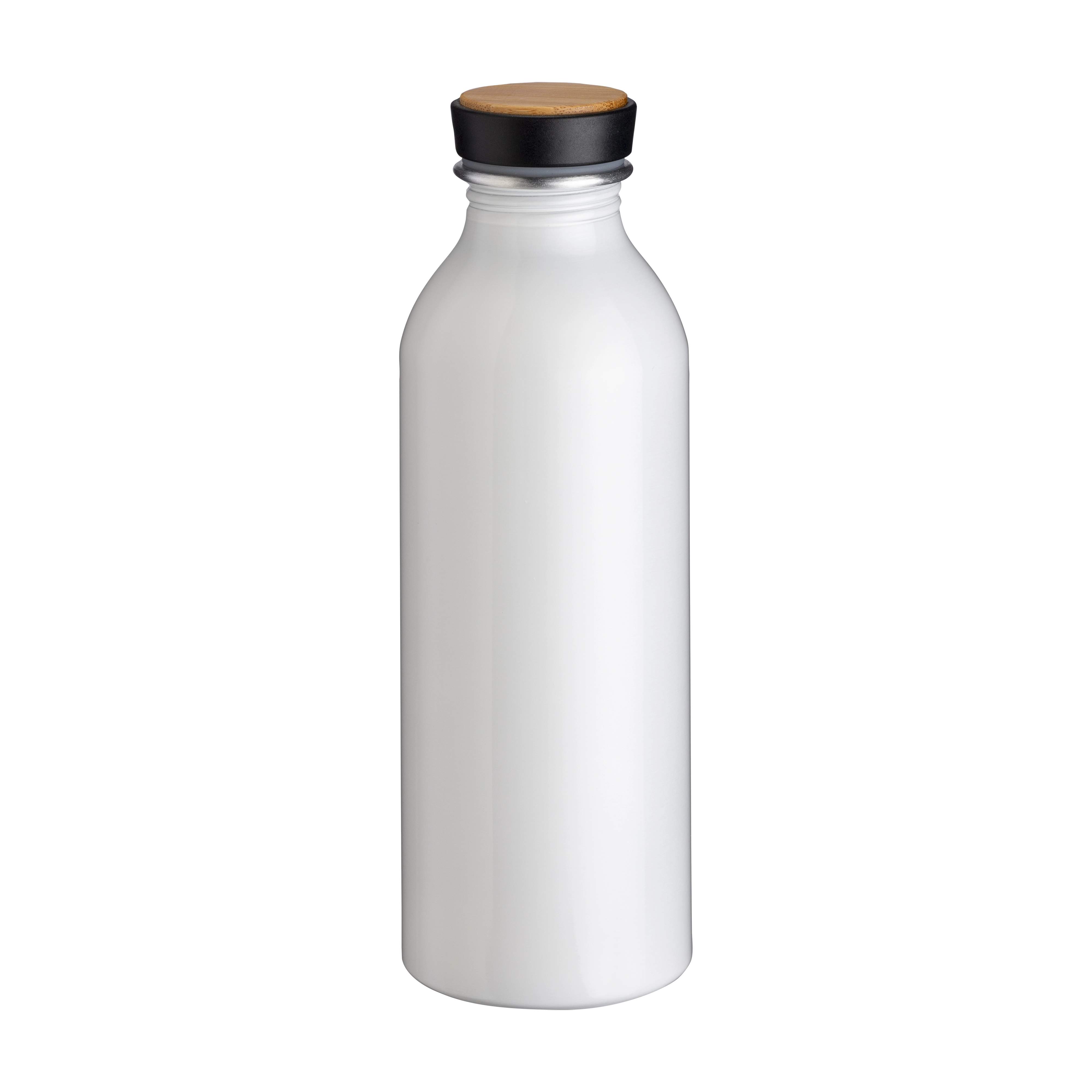 Immagine Borraccia in alluminio con tappo con inserto in bambù, 500 ml