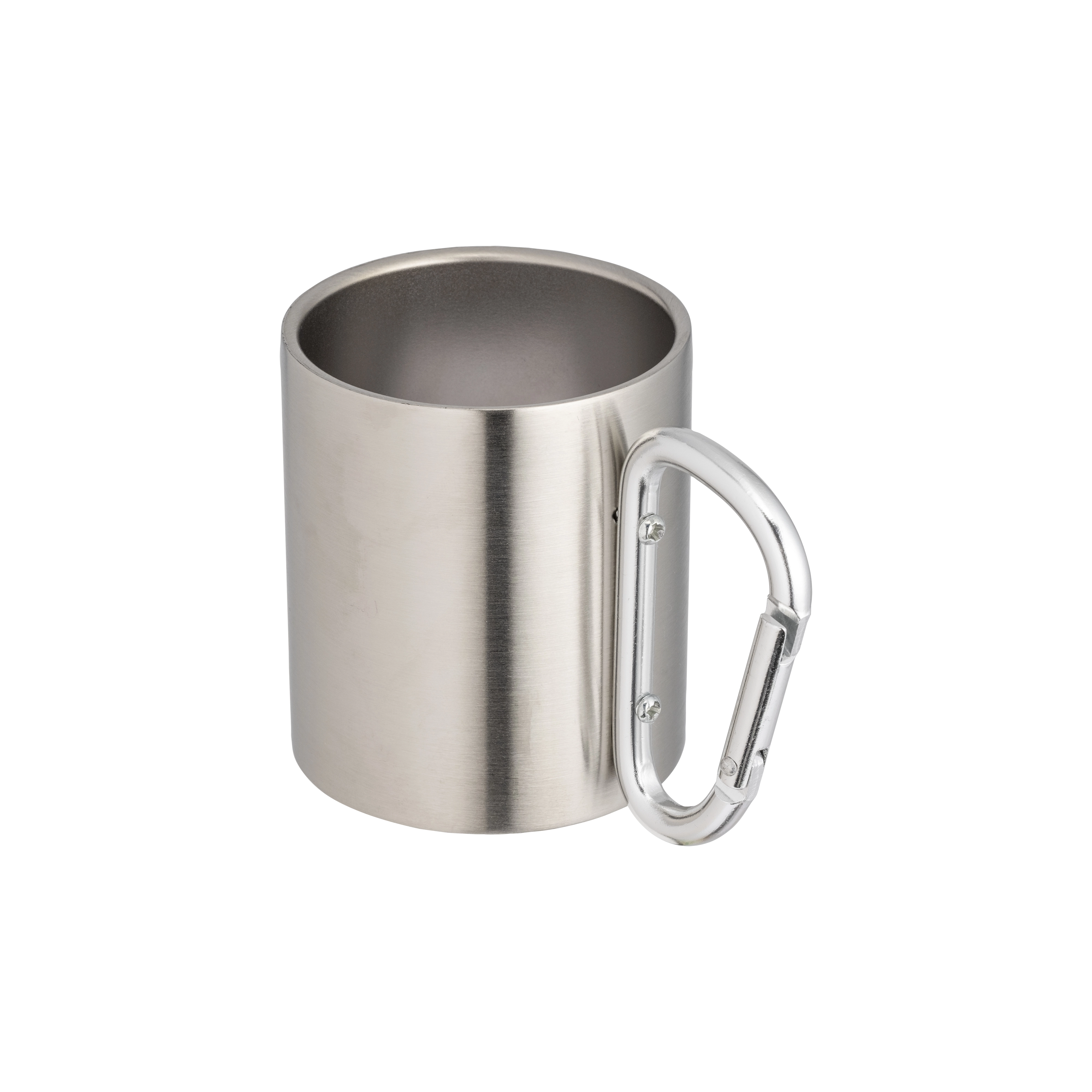 Immagine Tazza in acciaio con manico in alluminio a moschettone, 200 ml