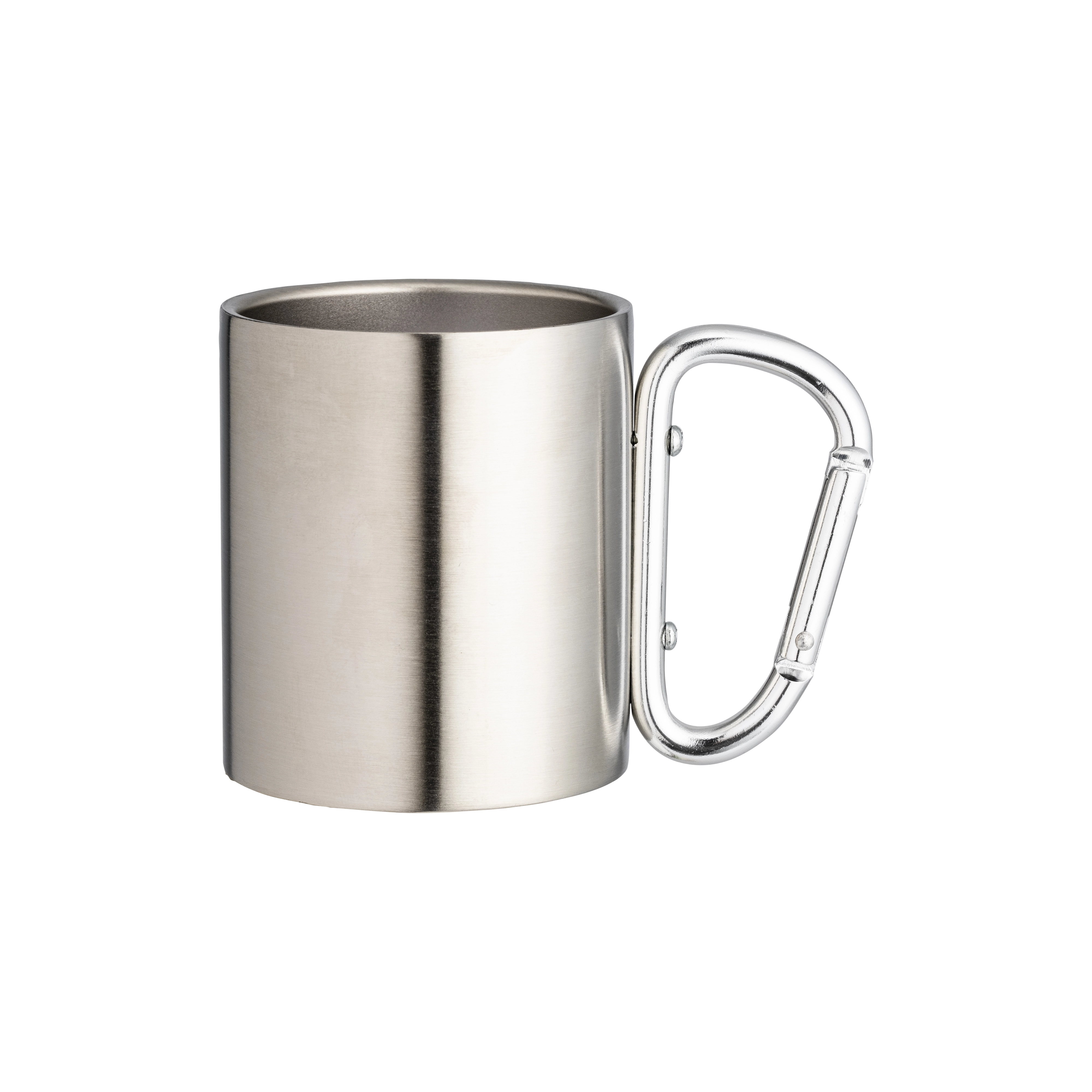 Immagine Tazza in acciaio con manico in alluminio a moschettone, 200 ml