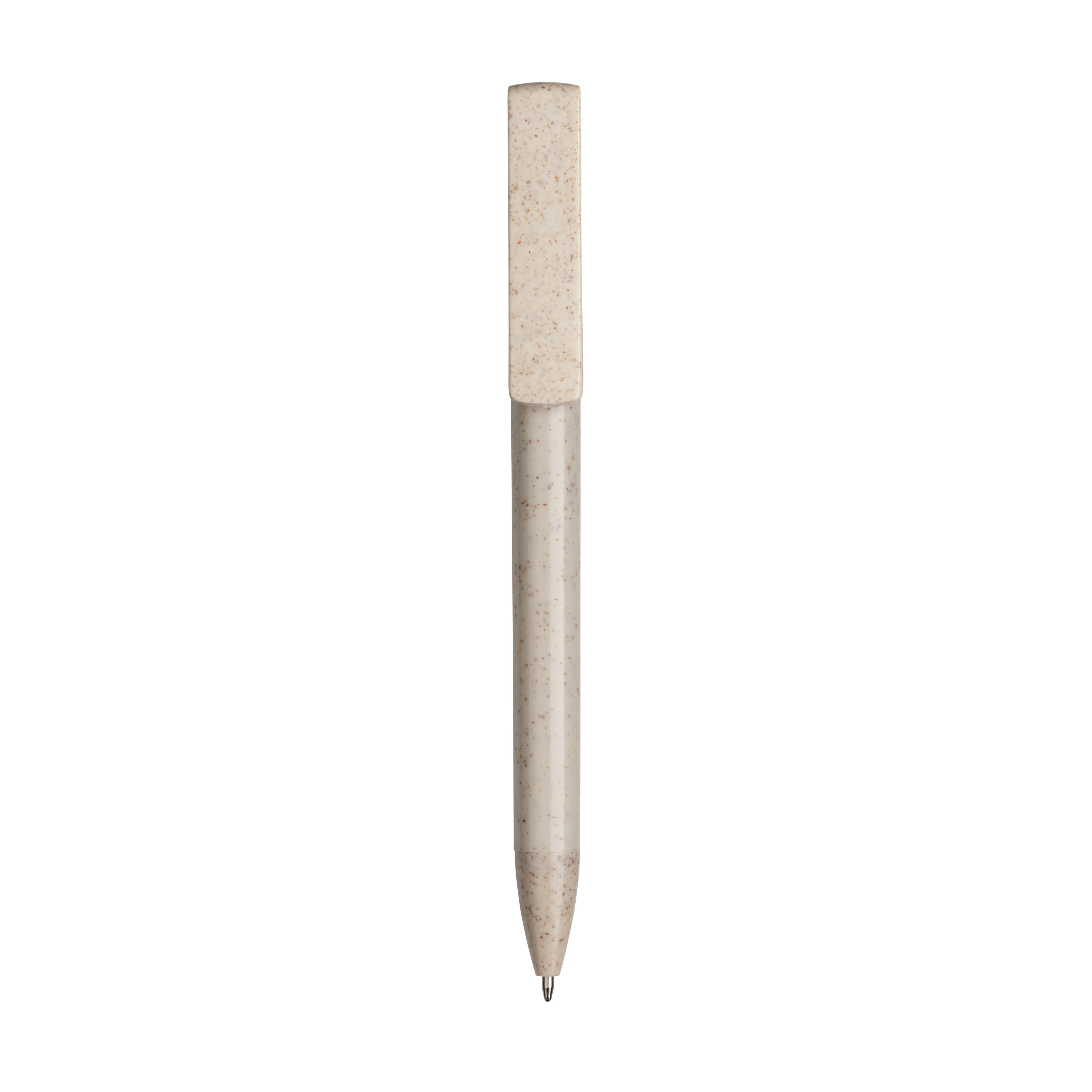 Immagine Penna twist in PP e paglia di grano con stand porta cellulare