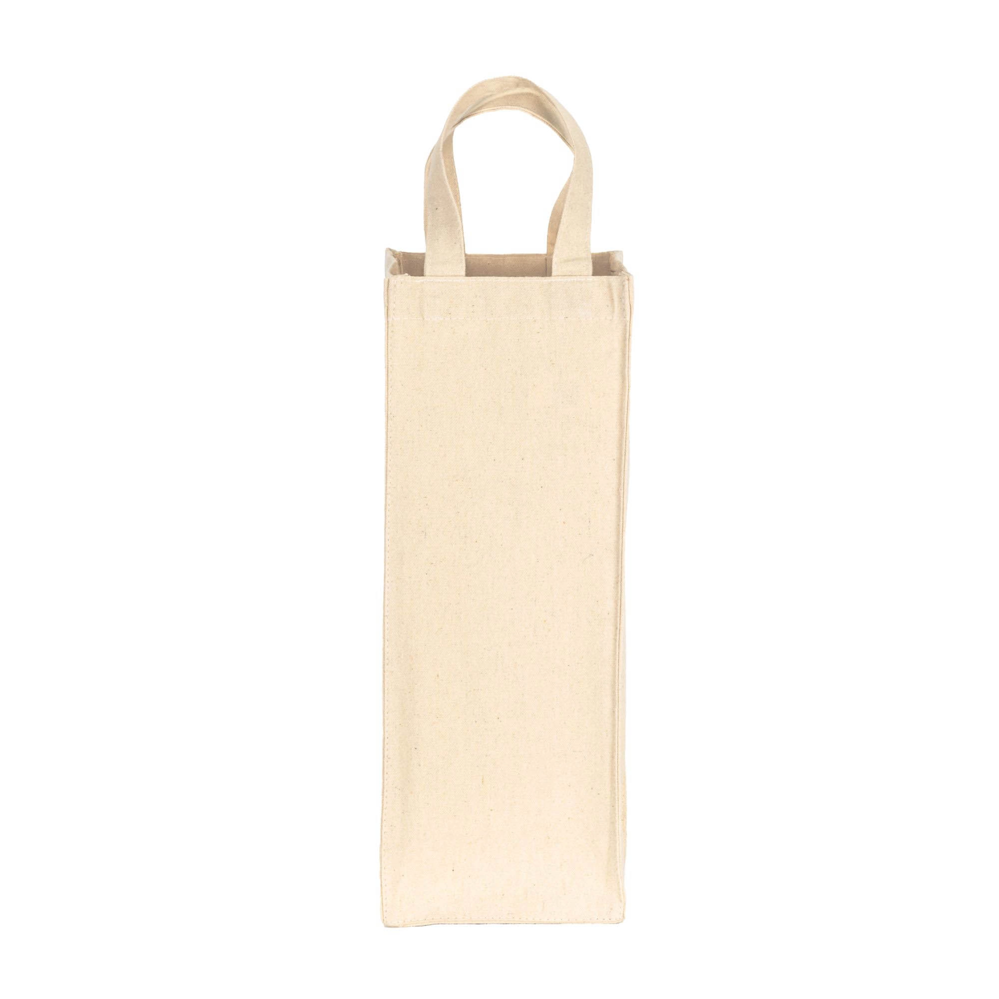 Immagine Borsa porta bottiglia singola in cotone riciclato da 250 g/m2