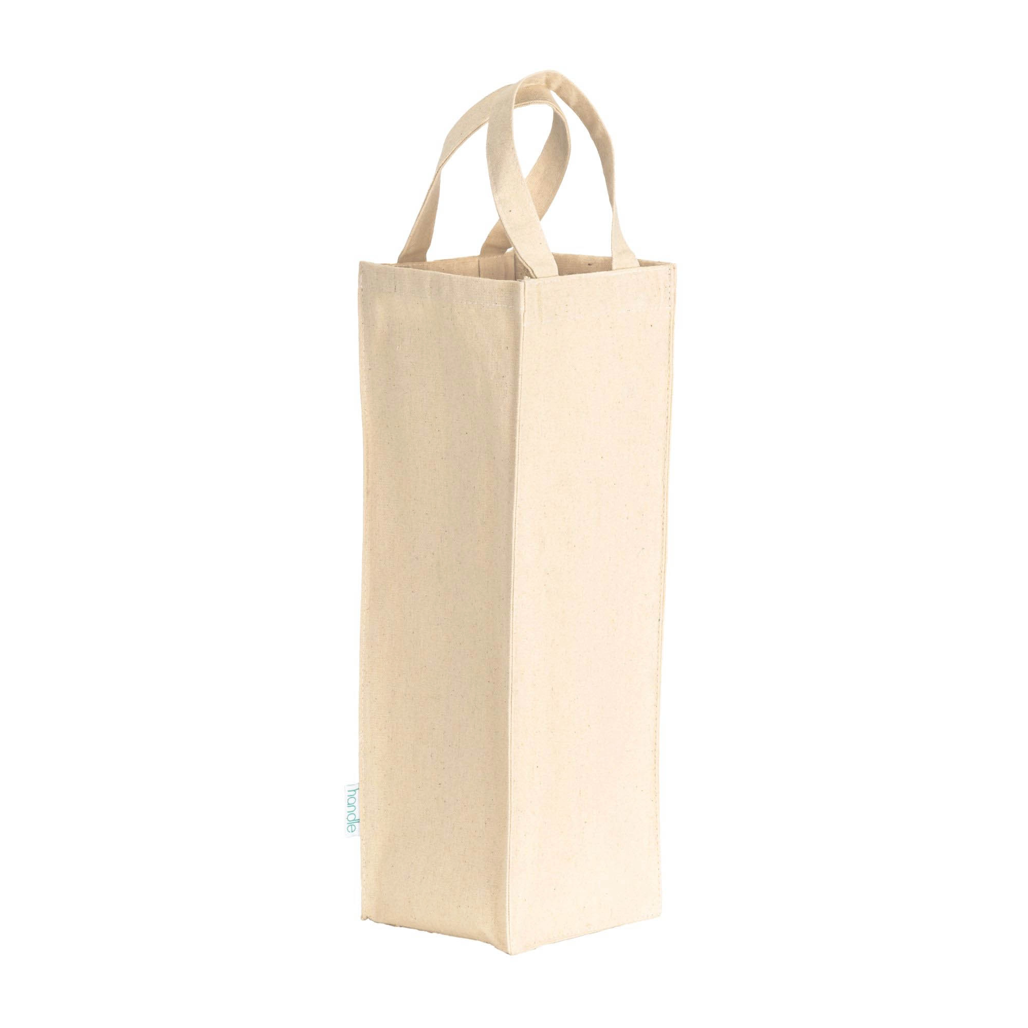Immagine Borsa porta bottiglia singola in cotone riciclato da 250 g/m2