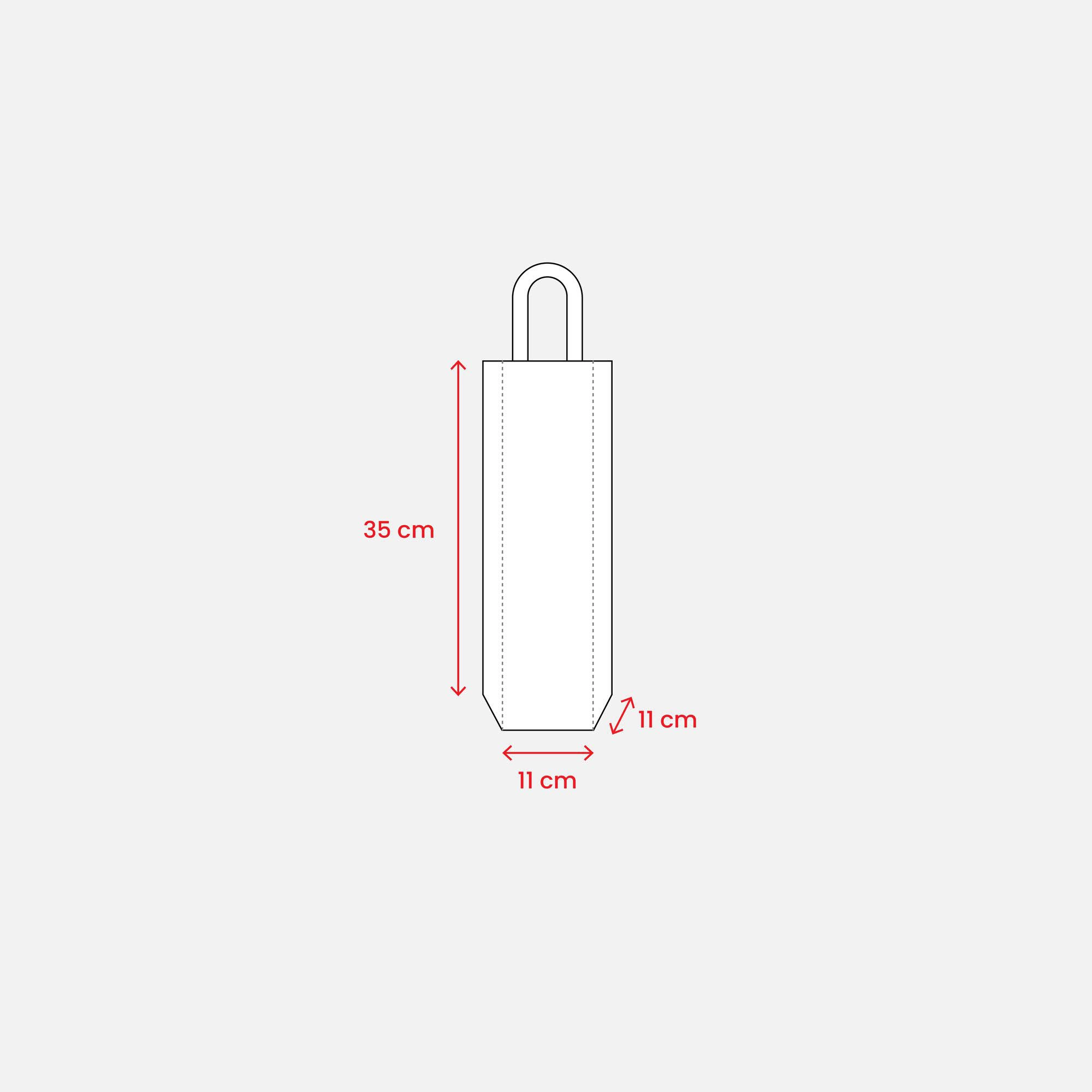 Immagine Borsa porta bottiglia singola in cotone riciclato da 250 g/m2