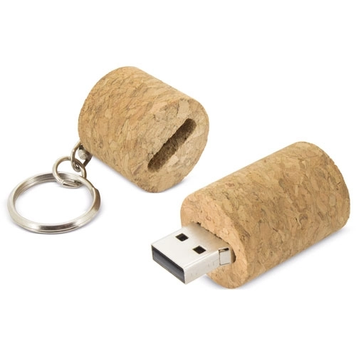 Immagine PORTACHIAVI USB 32GB SUGHERO