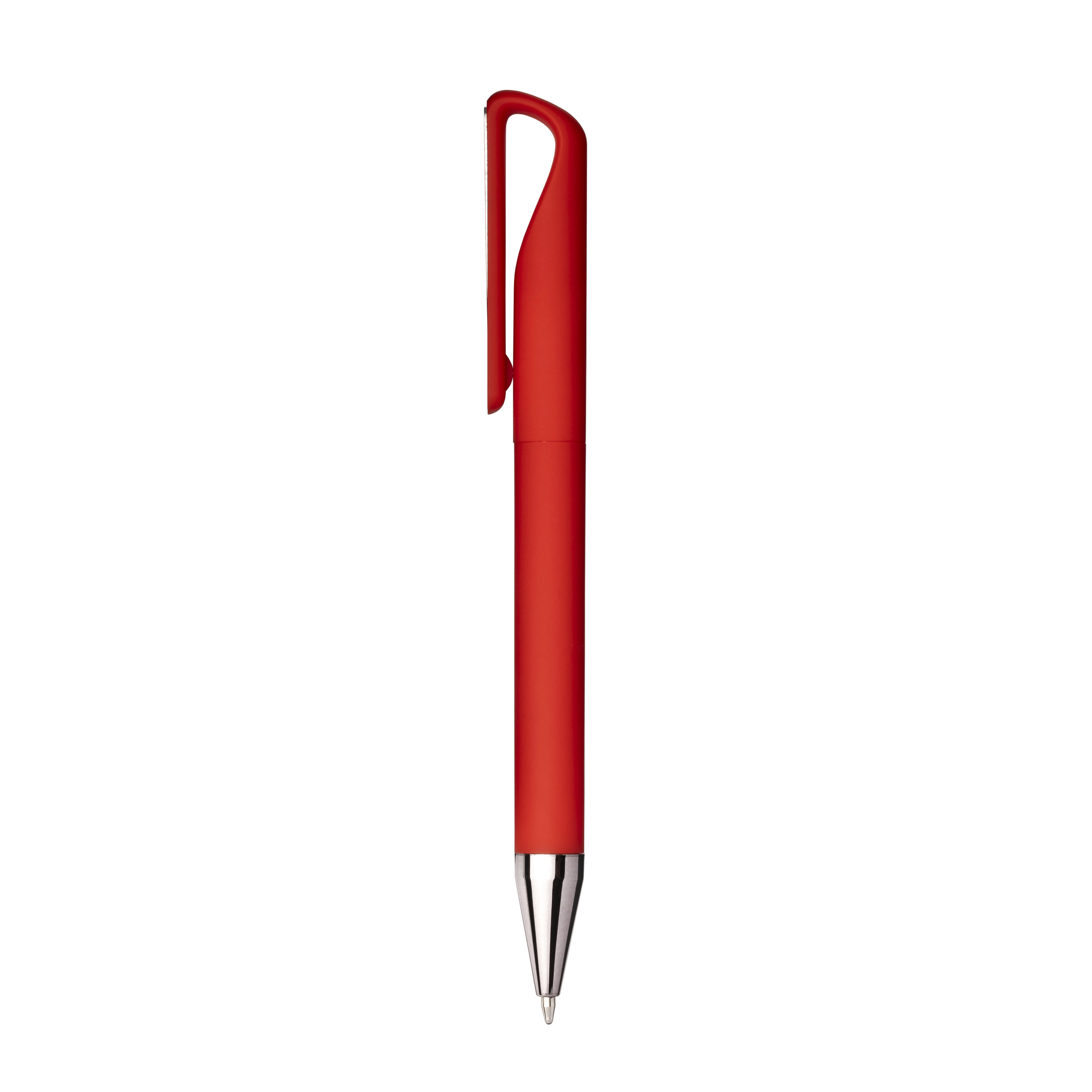 Immagine Penna twist in plastica gommata. Clip idonea a stampa laser tono su tono