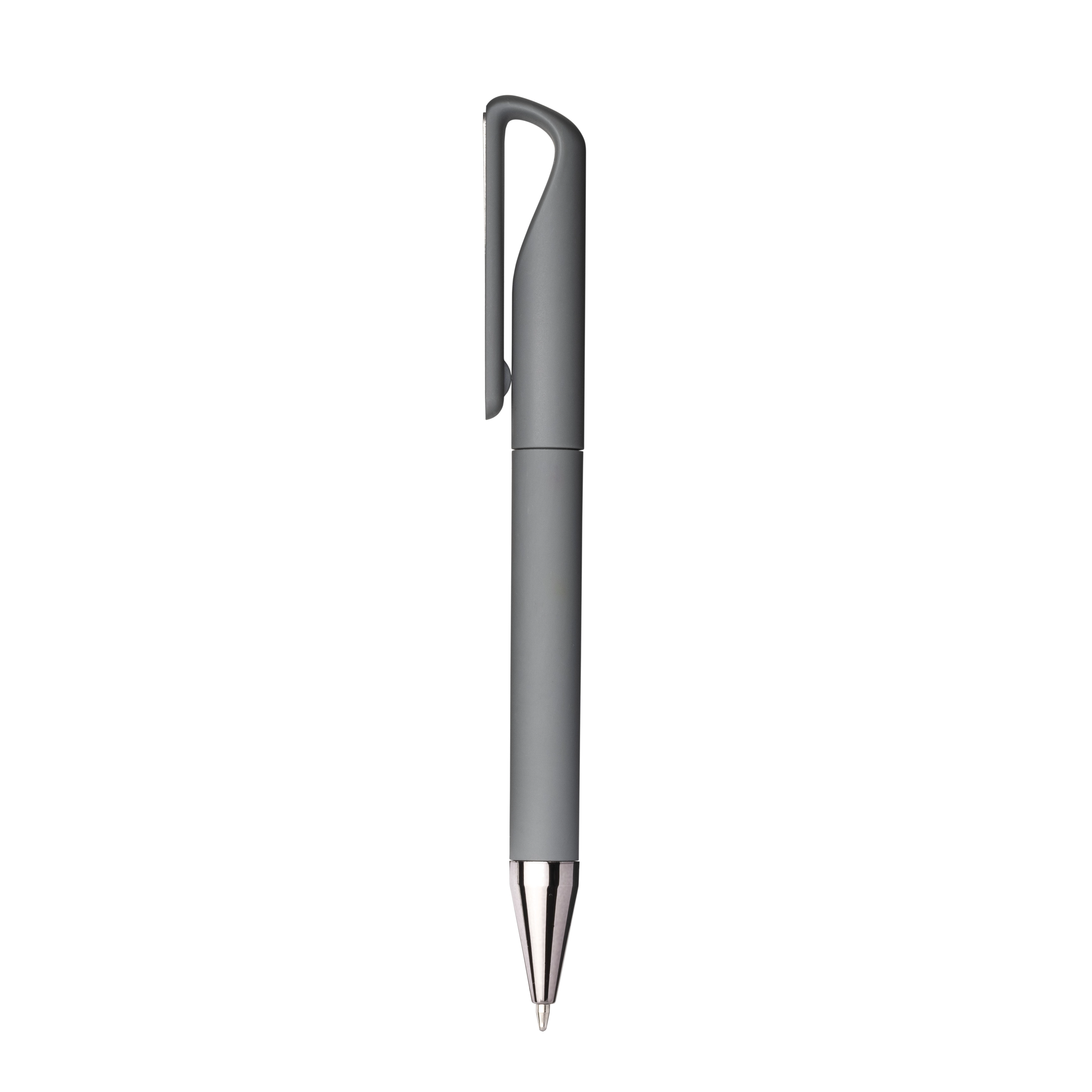Immagine Penna twist in plastica gommata. Clip idonea a stampa laser tono su tono