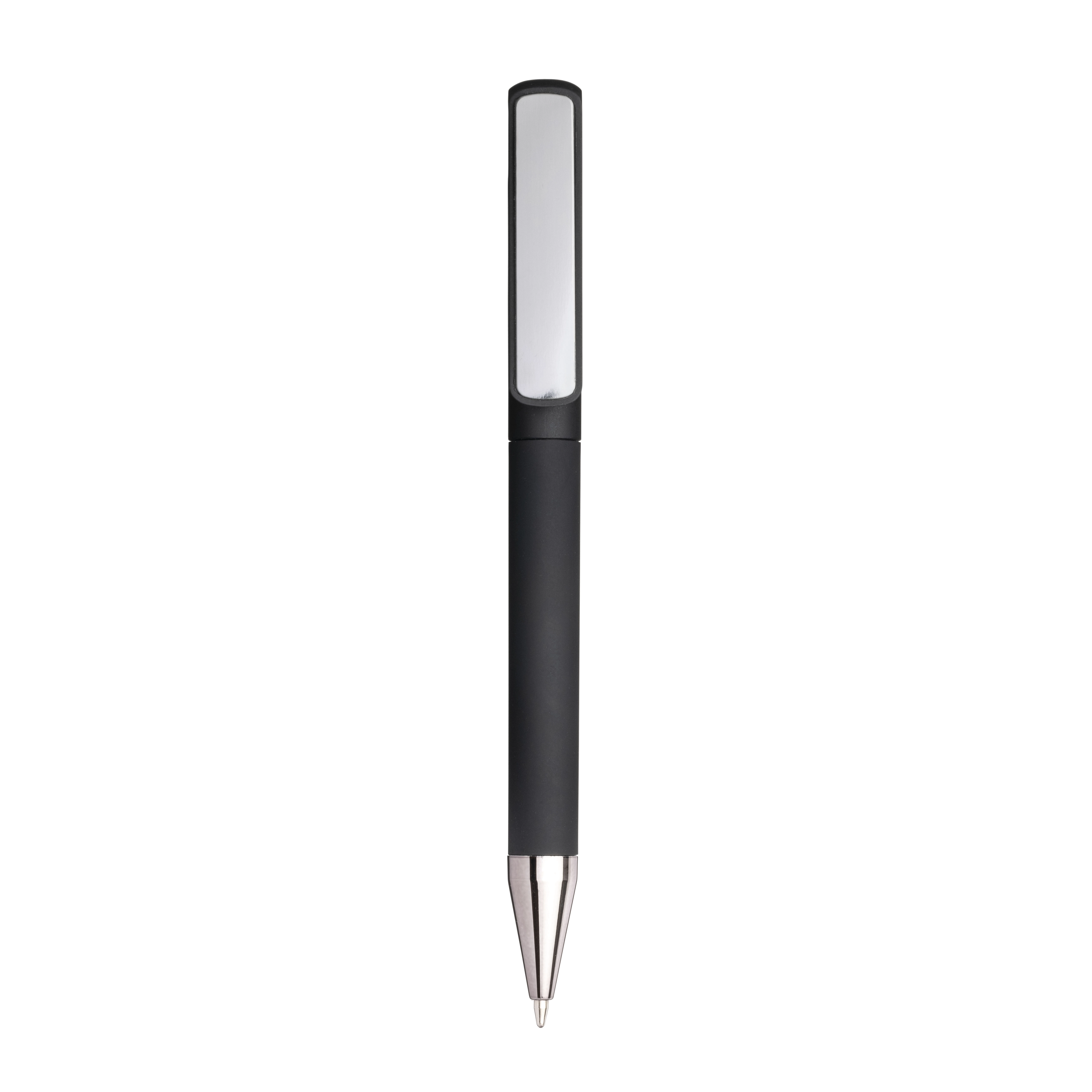 Immagine Penna twist in plastica gommata. Clip idonea a stampa laser tono su tono