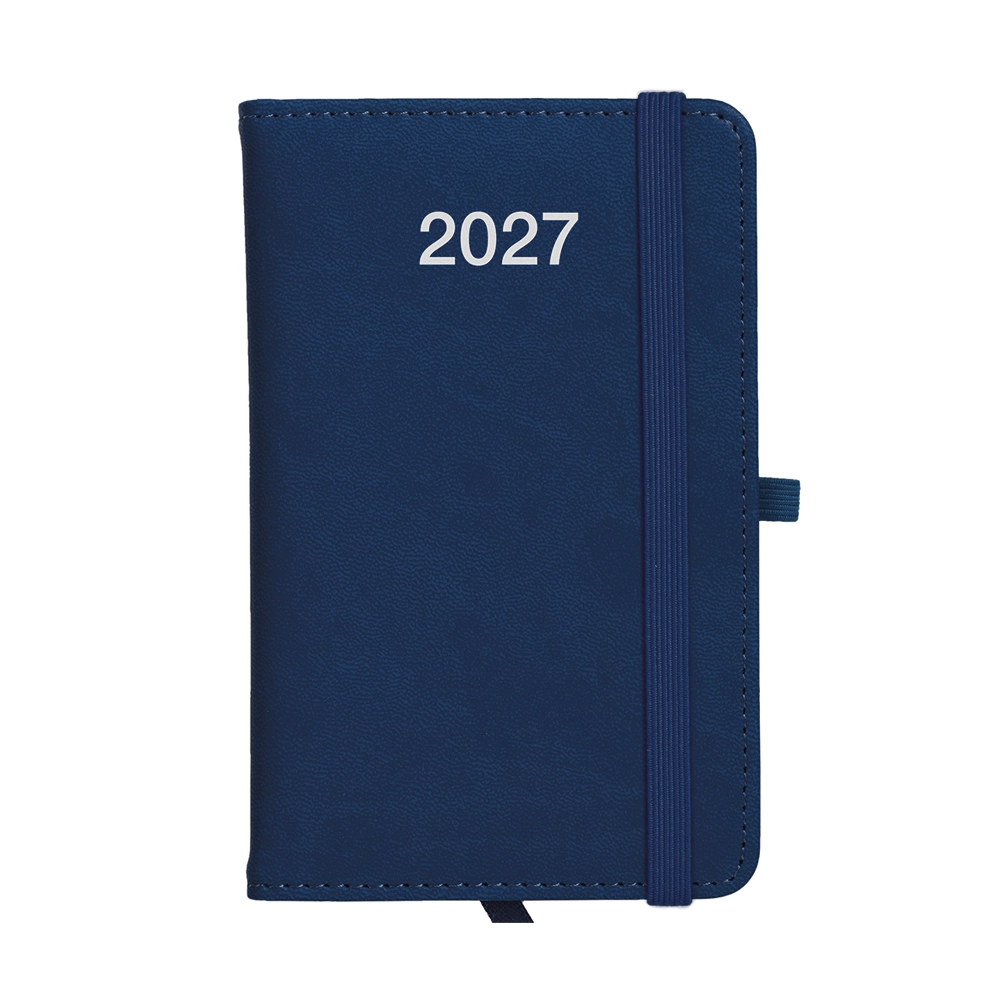 Immagine Agenda tascabile settimanale 2027, copertina rigida in PU termovirante con impuntura