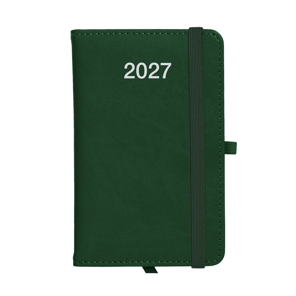 Immagine Agenda tascabile settimanale 2027, copertina rigida in PU termovirante con impuntura
