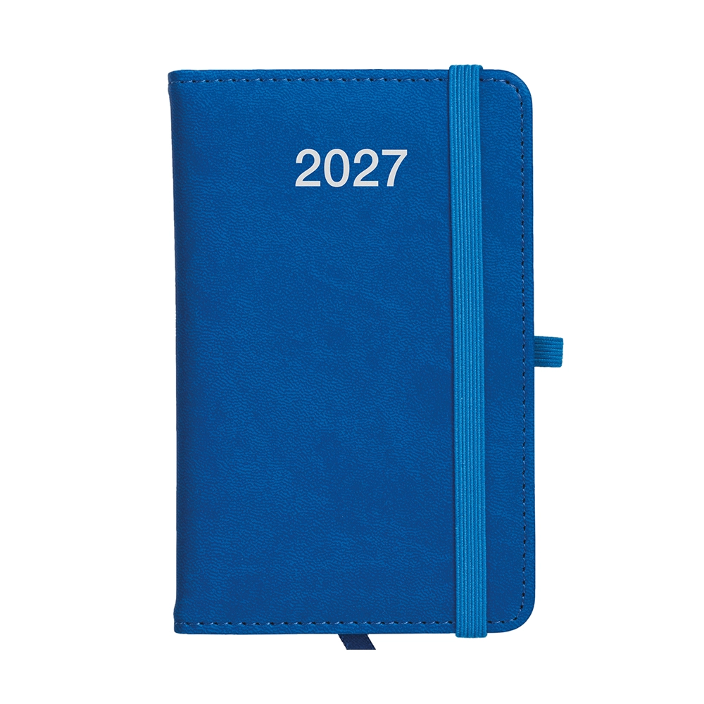 Immagine Agenda tascabile settimanale 2027, copertina rigida in PU termovirante con impuntura