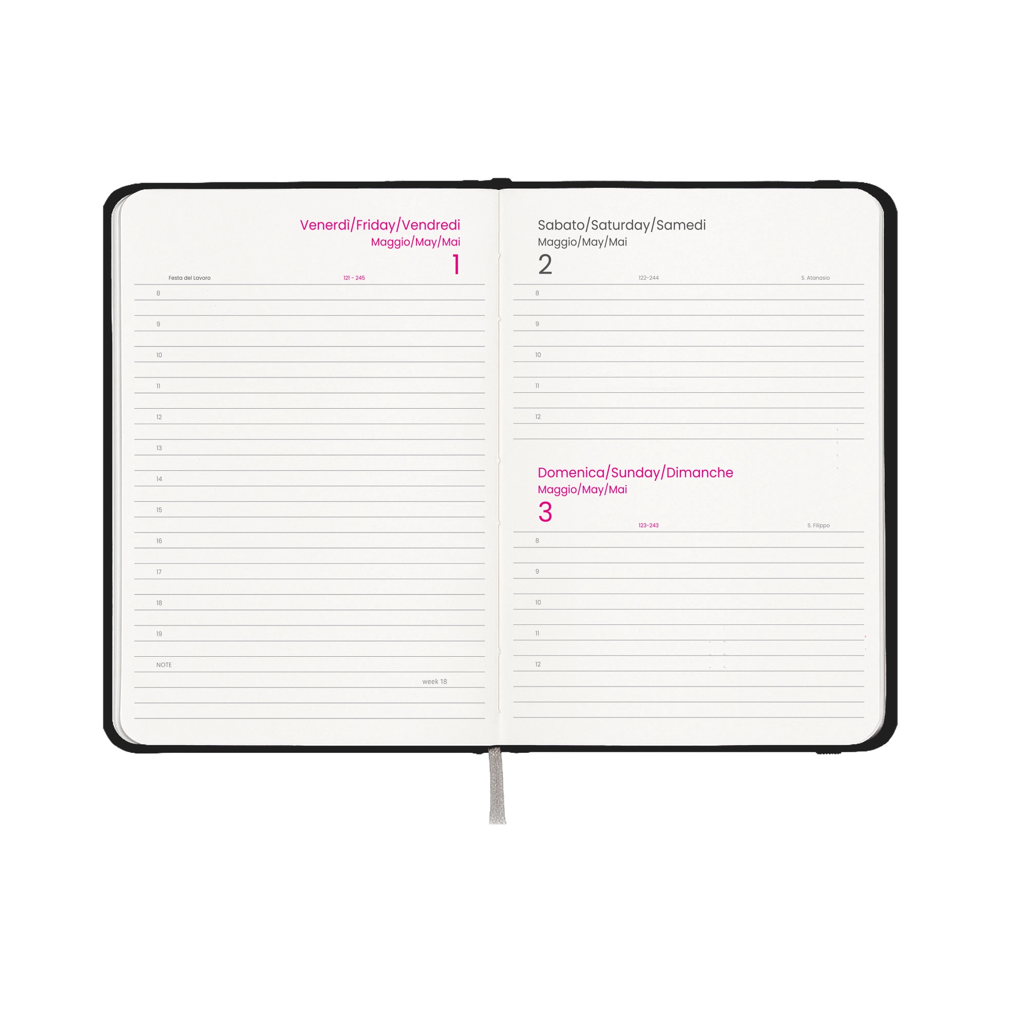 Immagine Agenda giornaliera 2027, copertina rigida in cartoncino laminato