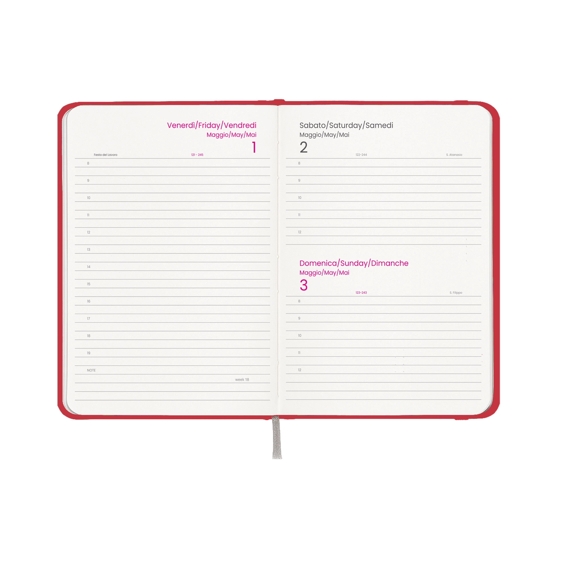 Immagine Agenda giornaliera 2027, copertina rigida in cartoncino laminato