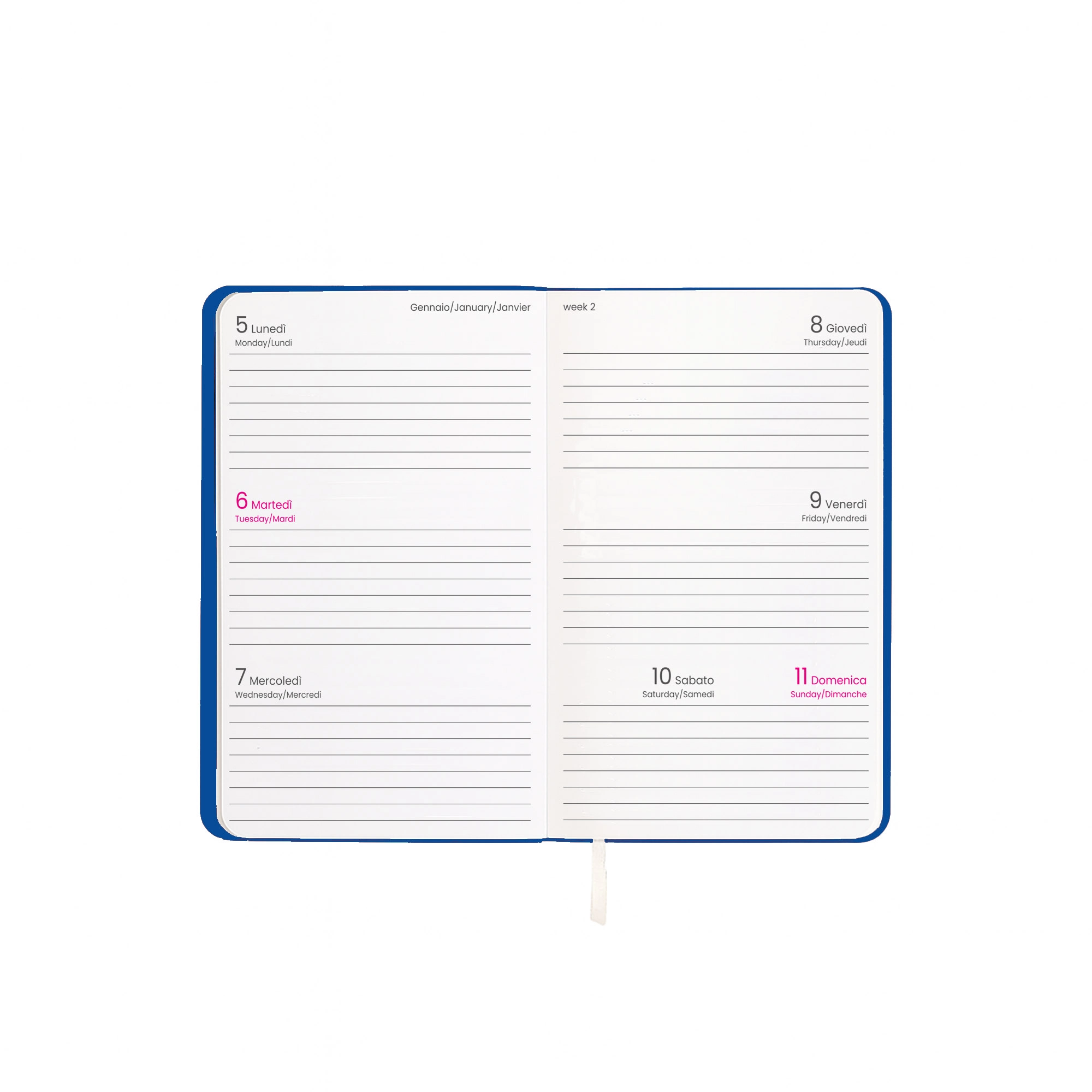 Immagine Agenda tascabile settimanale 2027 con copertina flessibile in PU termovirante