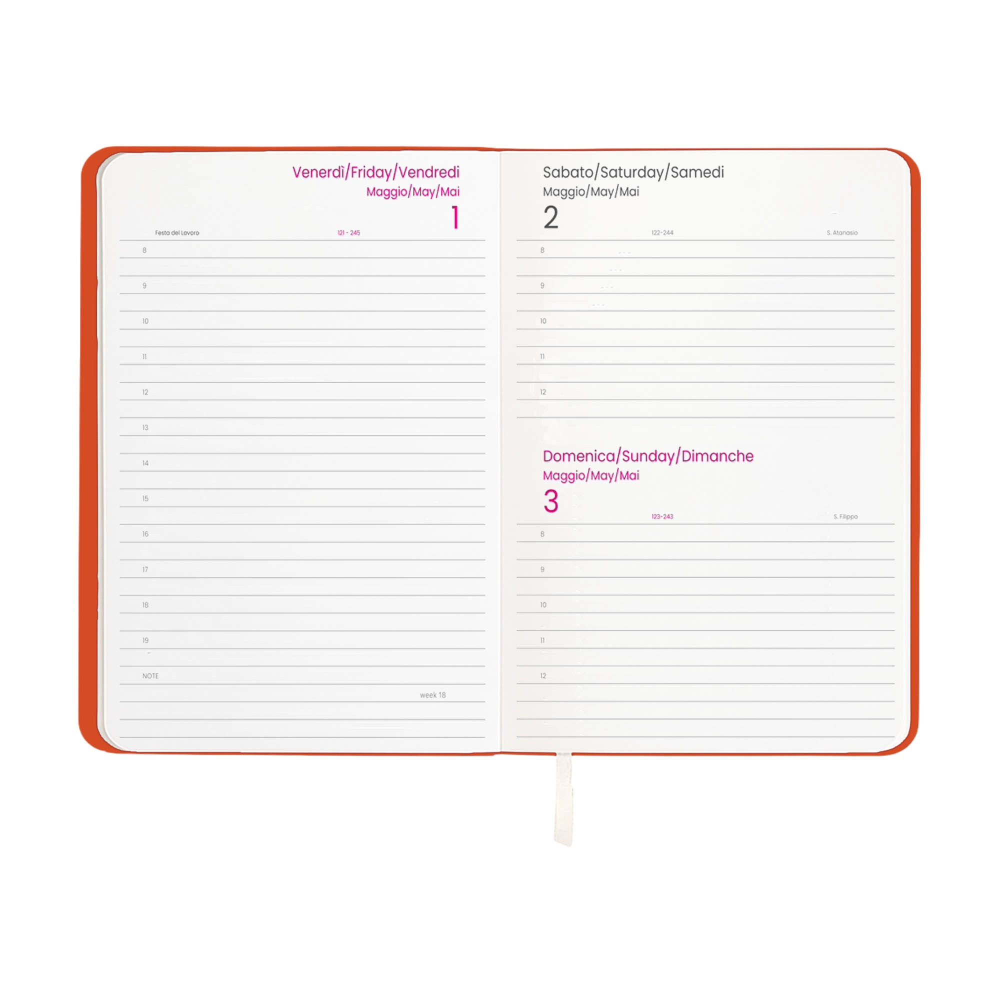 Immagine Agenda giornaliera 2027 con copertina flessibile in PU termovirante