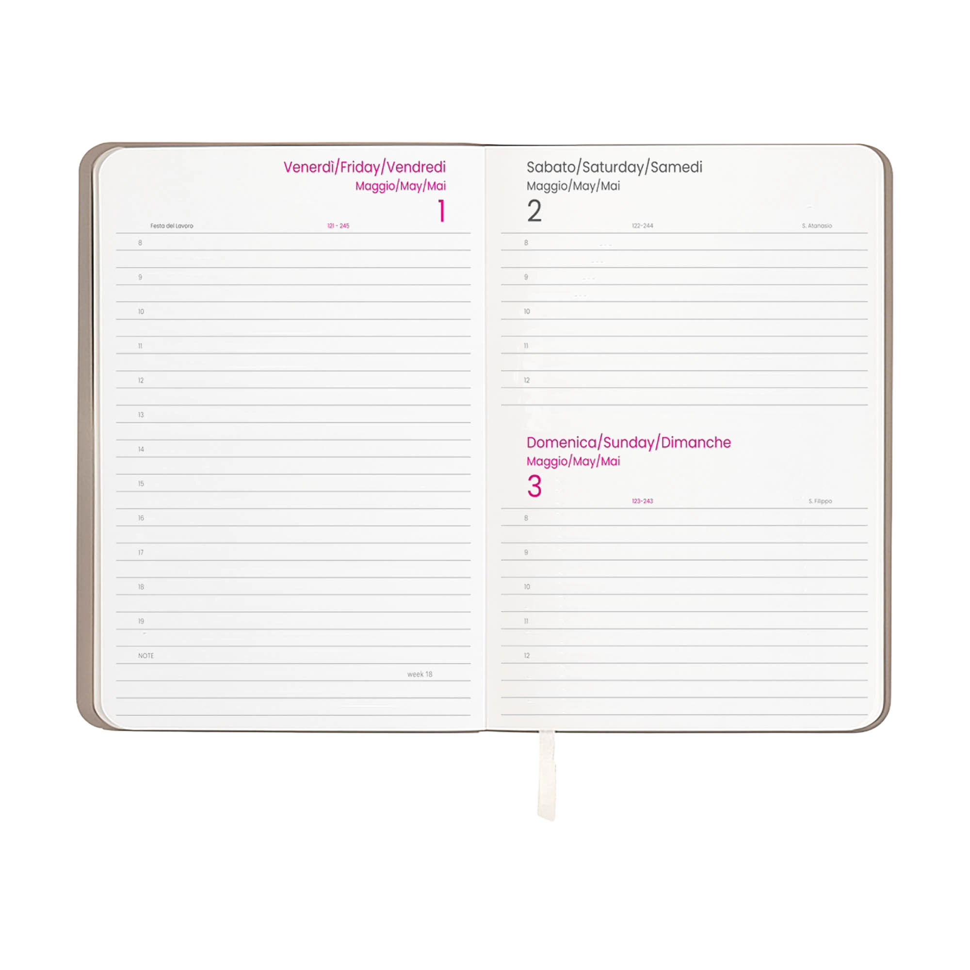 Immagine Agenda giornaliera 2027 con copertina flessibile in PU termovirante