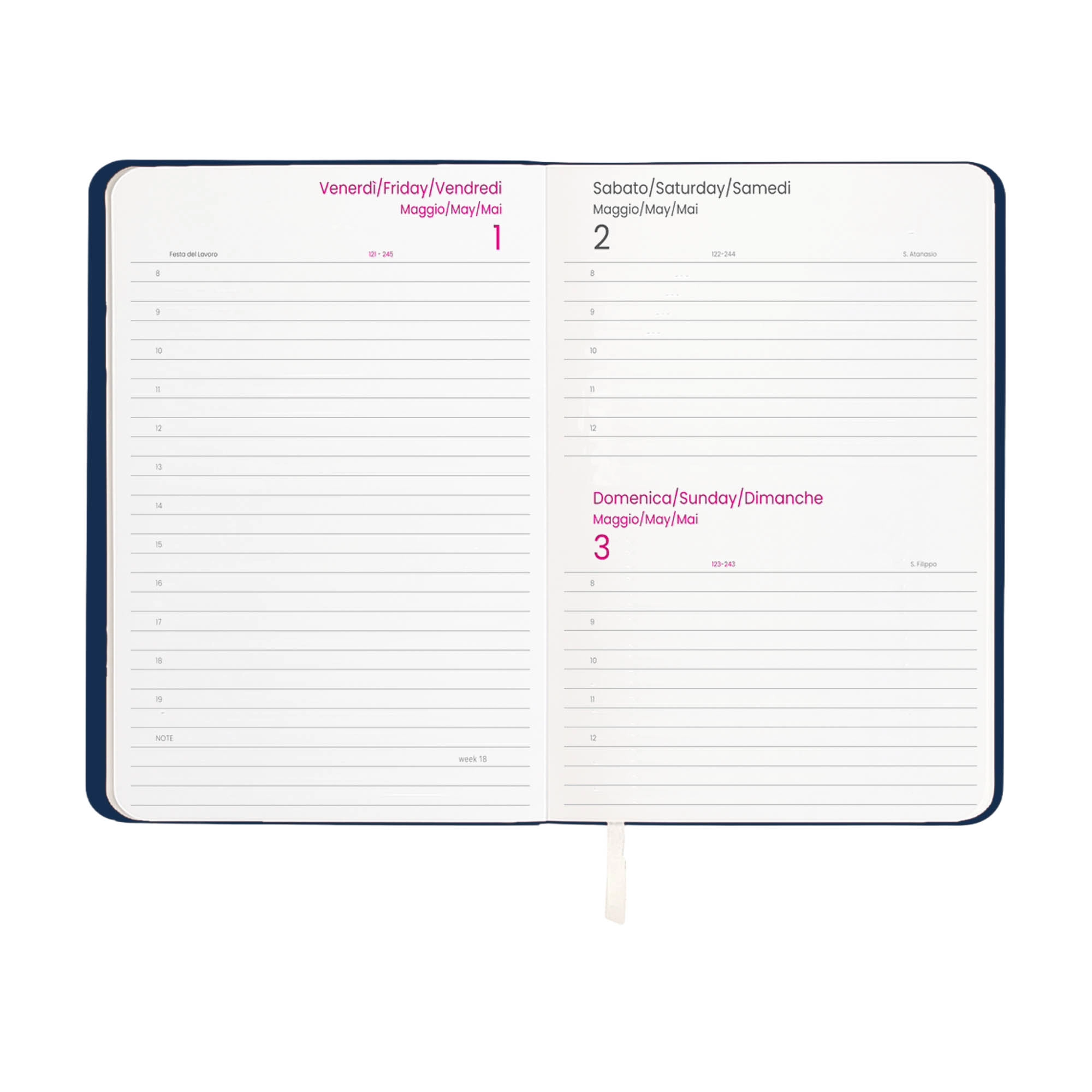 Immagine Agenda giornaliera 2027 con copertina flessibile in PU termovirante