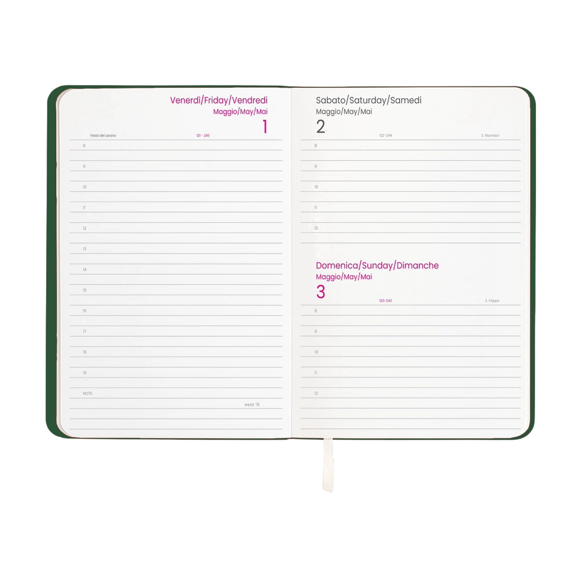 Immagine Agenda giornaliera 2027 con copertina flessibile in PU termovirante