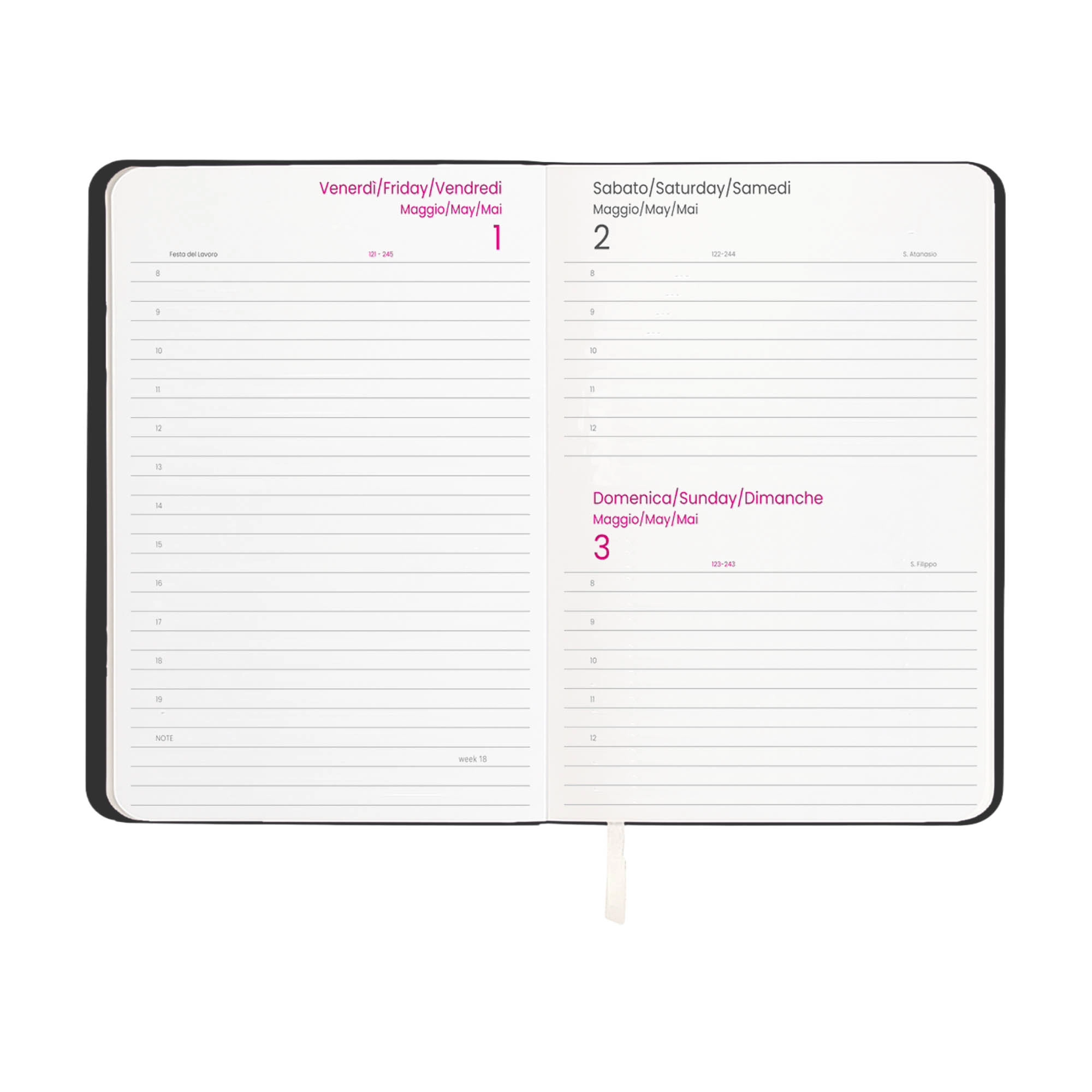 Immagine Agenda giornaliera 2027 con copertina flessibile in PU termovirante