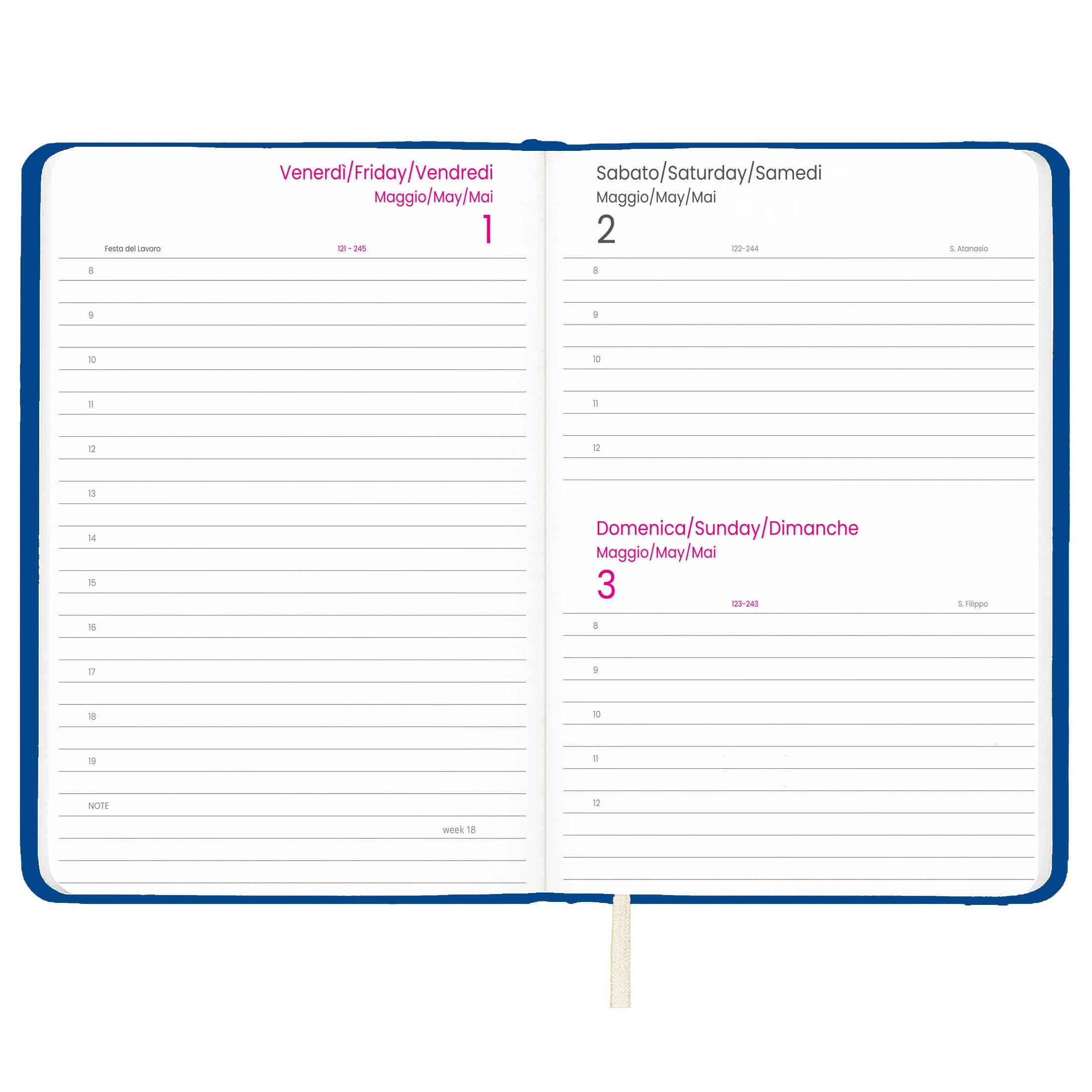 Immagine Agenda settimanale 2027 con copertina rigida in PU