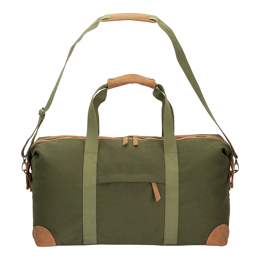 Immagine Borsa duffle in canvas riciclato. Tracolla regolabile e removibile con fibbie in metallo
