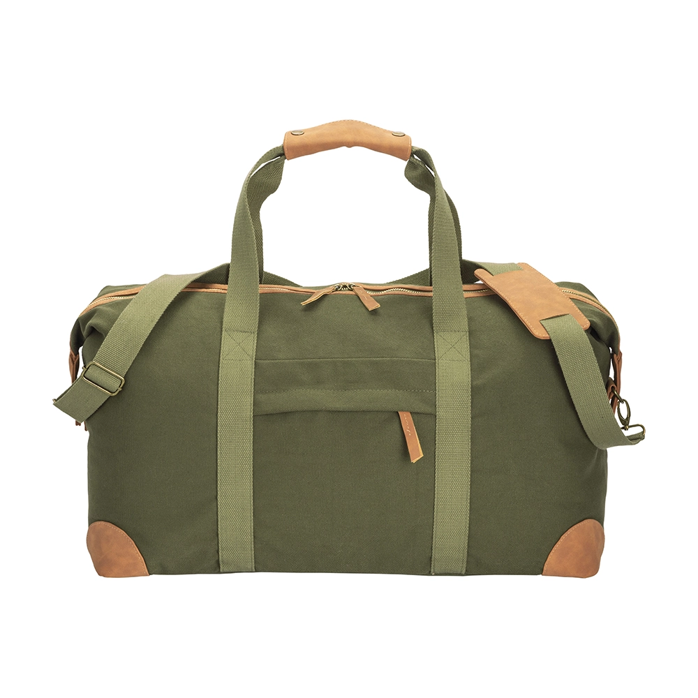 Immagine Borsa duffle in canvas riciclato. Tracolla regolabile e removibile con fibbie in metallo