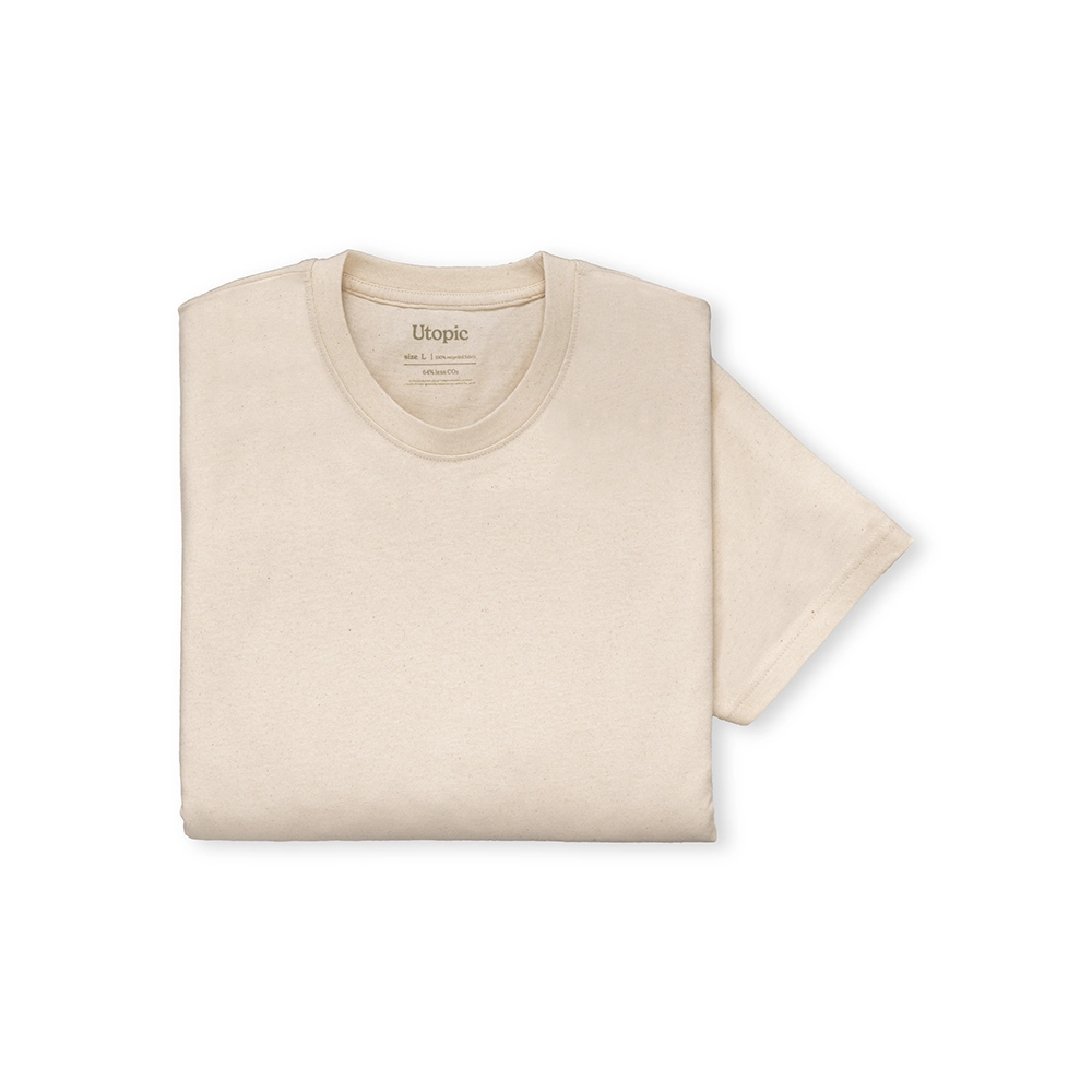 Immagine T-shirt unisex in cotone e poliestere rigenerati da 145 g/m2