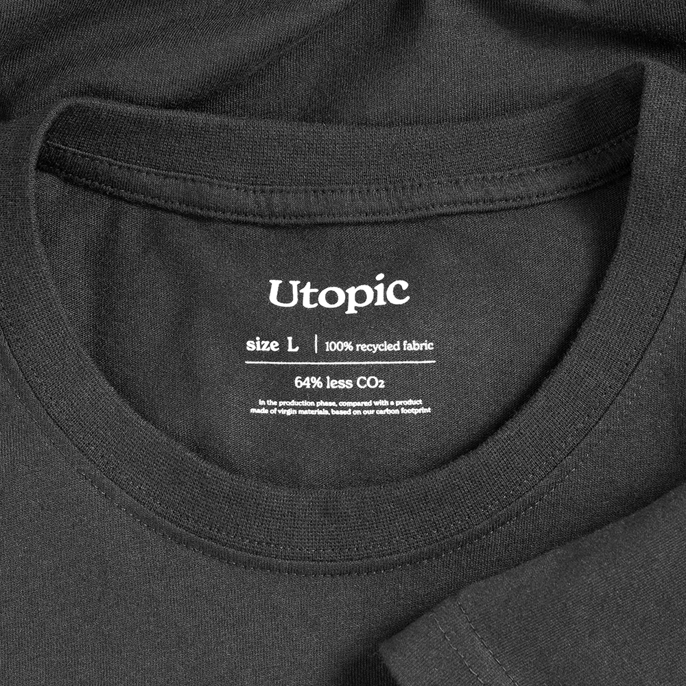Immagine T-shirt unisex in cotone e poliestere rigenerati da 145 g/m2