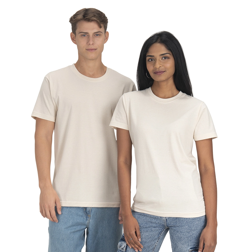 Immagine T-shirt unisex in cotone e poliestere rigenerati da 145 g/m2