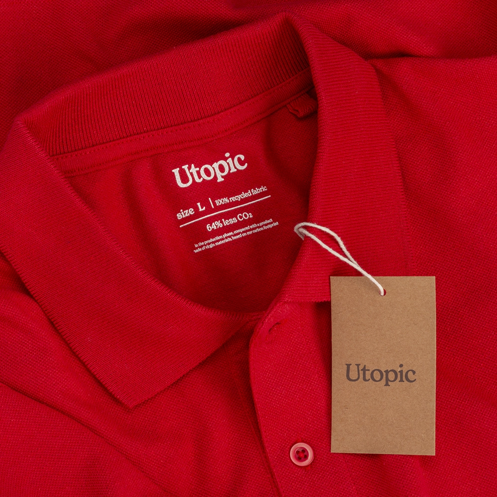 Immagine Polo unisex in cotone e poliestere rigenerati da 200 g/m2