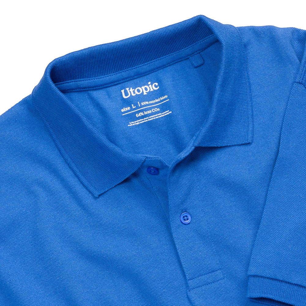 Immagine Polo unisex in cotone e poliestere rigenerati da 200 g/m2