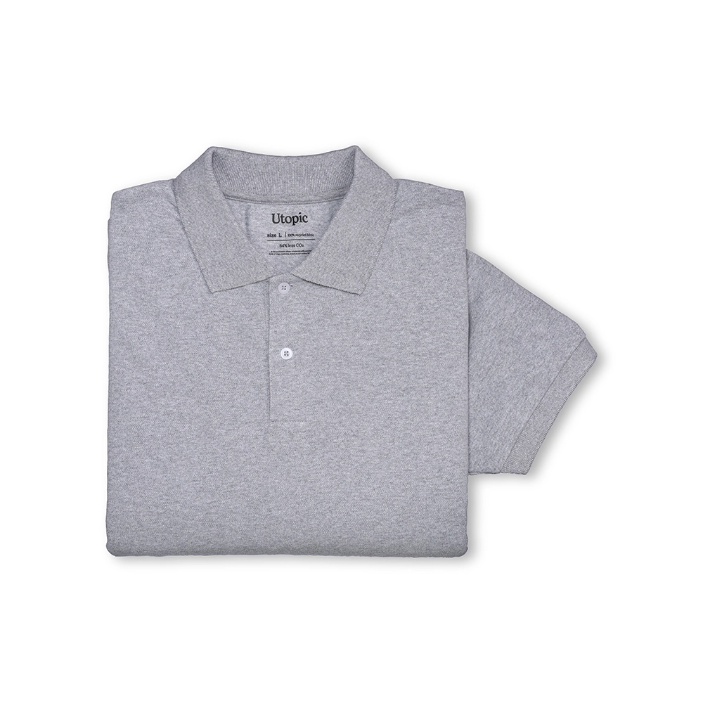 Immagine Polo unisex in cotone e poliestere rigenerati da 200 g/m2