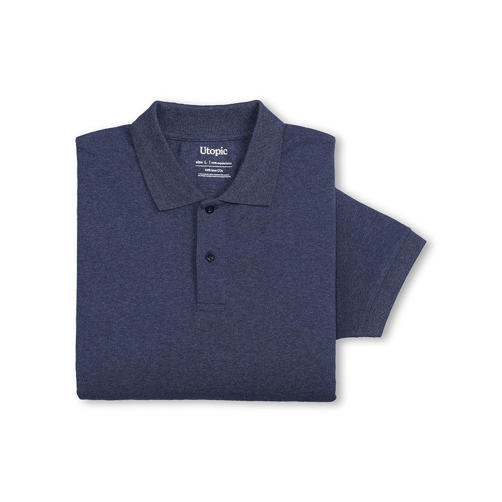 Immagine Polo unisex in cotone e poliestere rigenerati da 200 g/m2