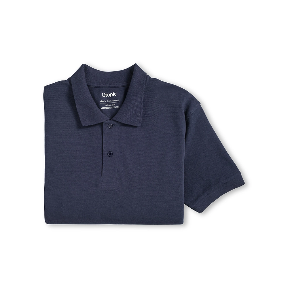 Immagine Polo unisex in cotone e poliestere rigenerati da 200 g/m2